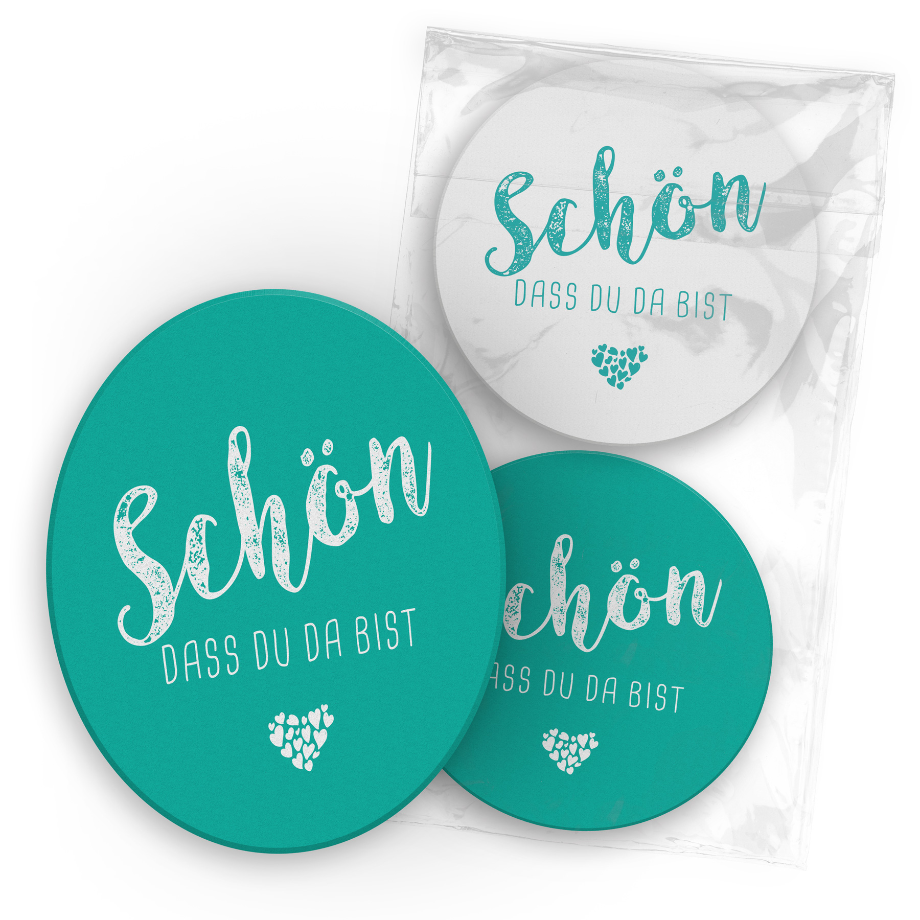 itenga 40x Bierdeckel Untersetzer "Sch�n dass du da bist...