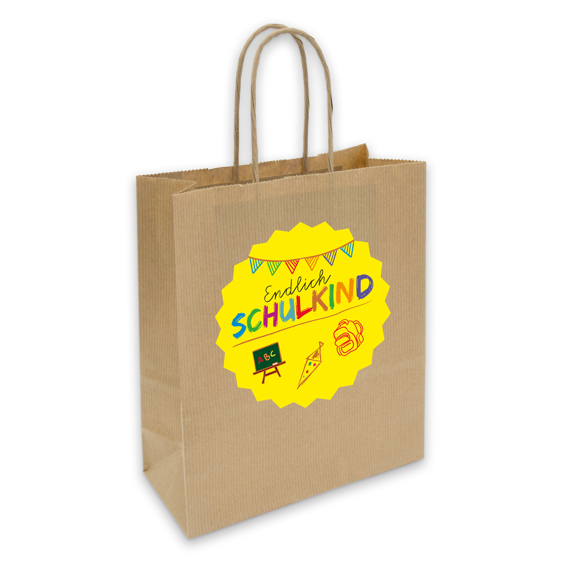 itenga Geschenkt�te mit Kordel + Aufkleber Endlich Schul...