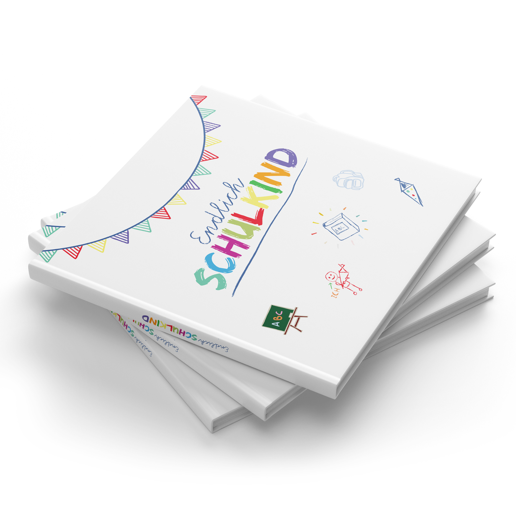 itenga G�stebuch Motiv Endlich Schulkind WEISS 88 Seiten...