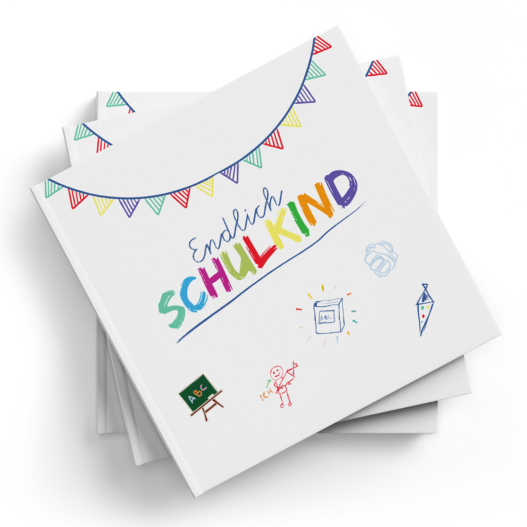 itenga G�stebuch Motiv Endlich Schulkind WEISS 88 Seiten...