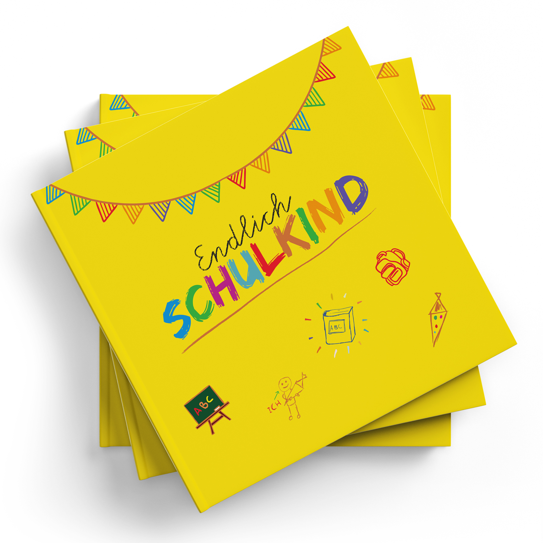 itenga G�stebuch Motiv Endlich Schulkind GELB 88 Seiten ...