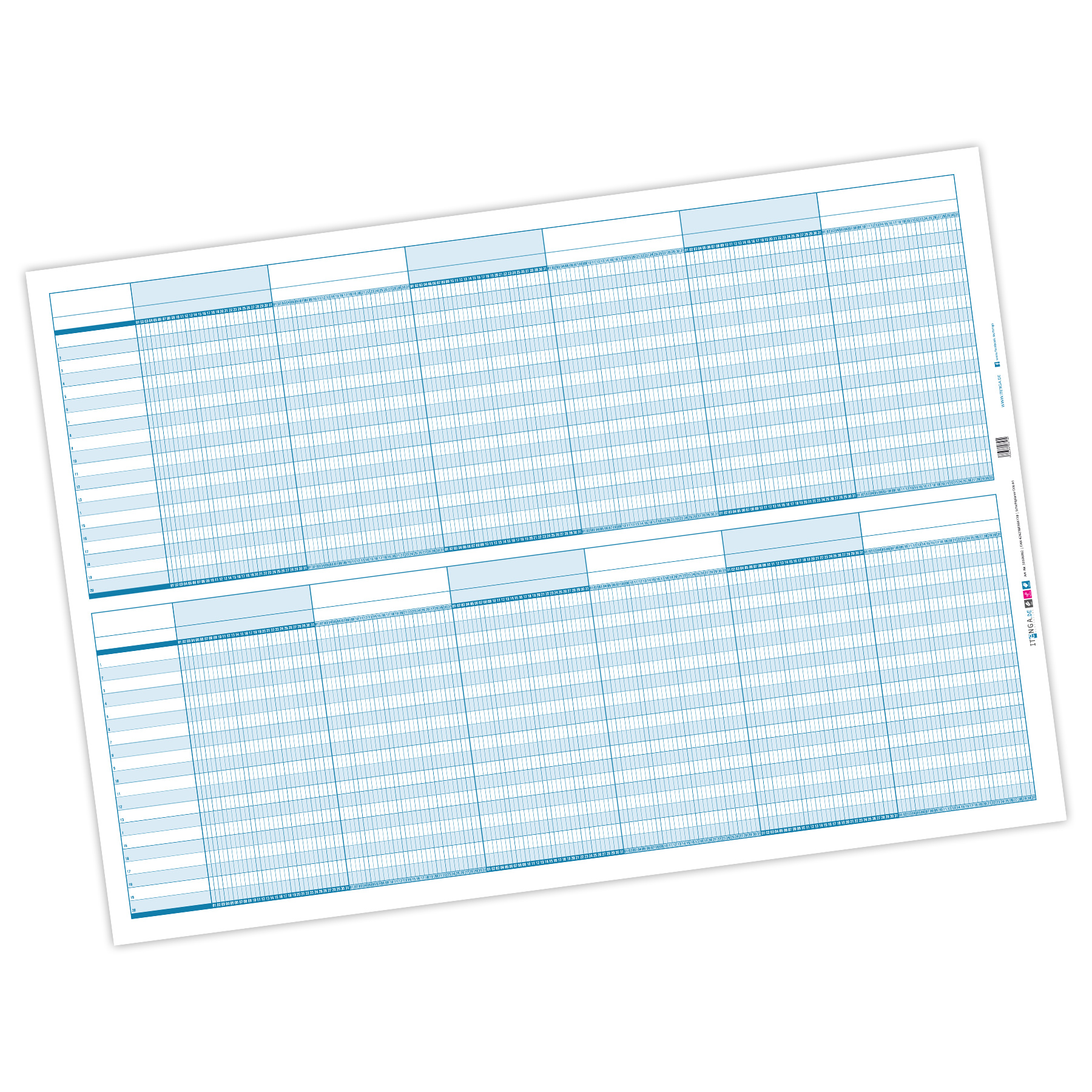 itenga Urlaubsplaner Schichtplaner universal immerw�hren...