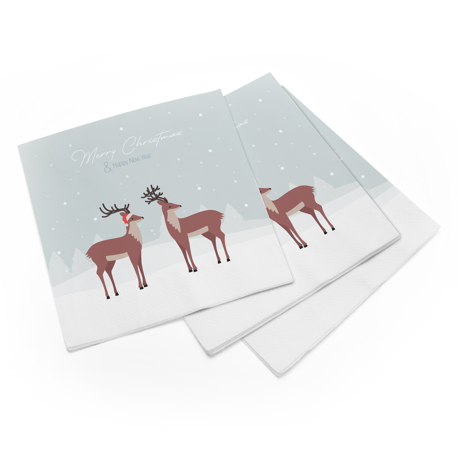 itenga 20x Serviette Weihnachten - Hirsche