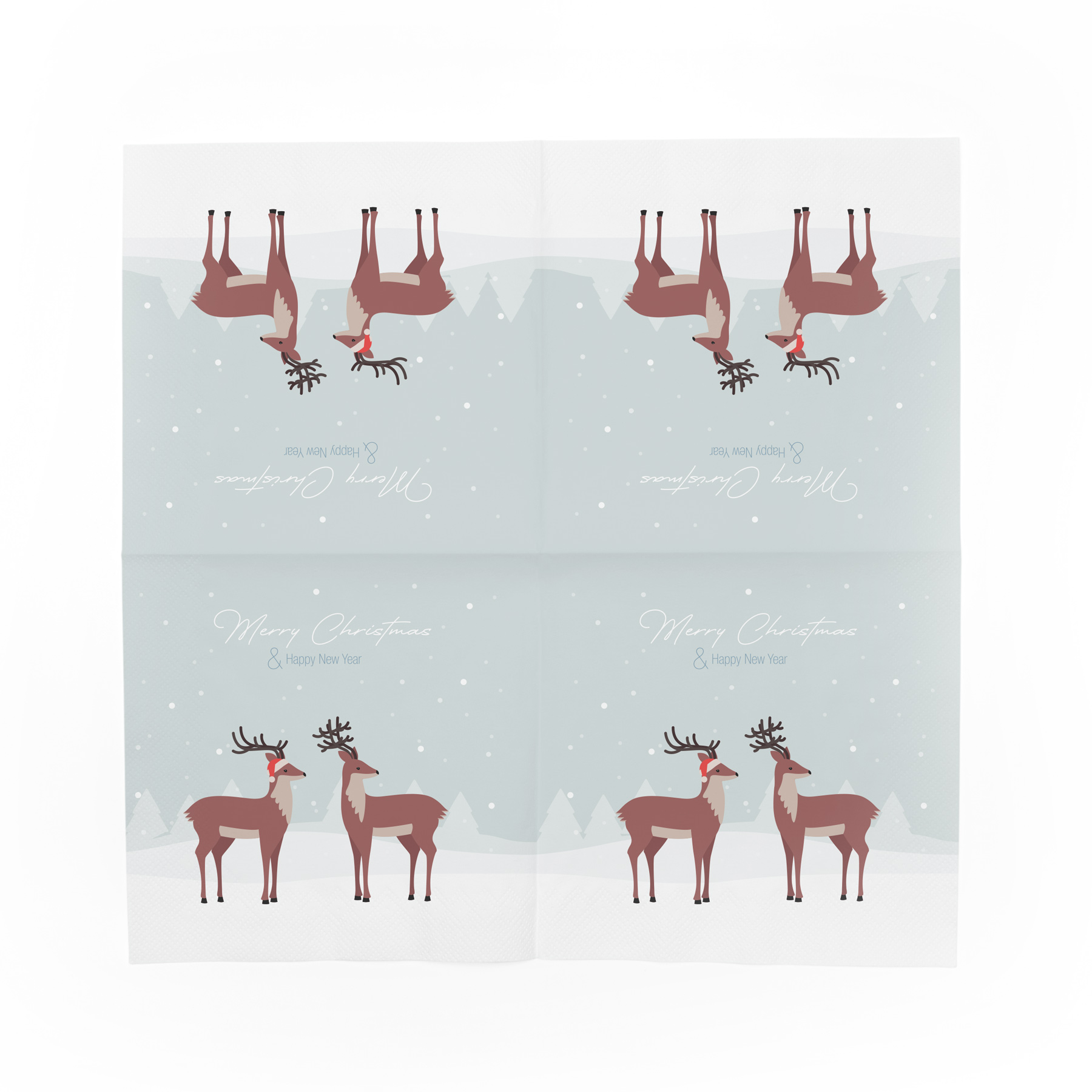 itenga 20x Serviette Weihnachten - Hirsche