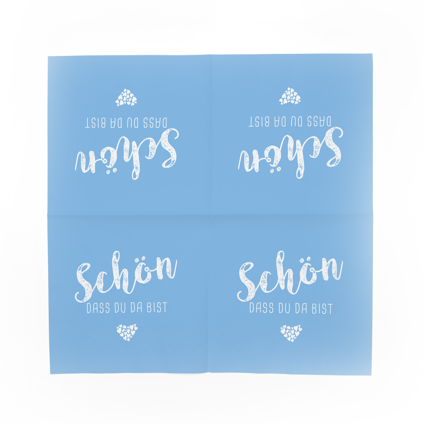 itenga 20x Serviette Sch�n dass du da bist hellblau (Pan...