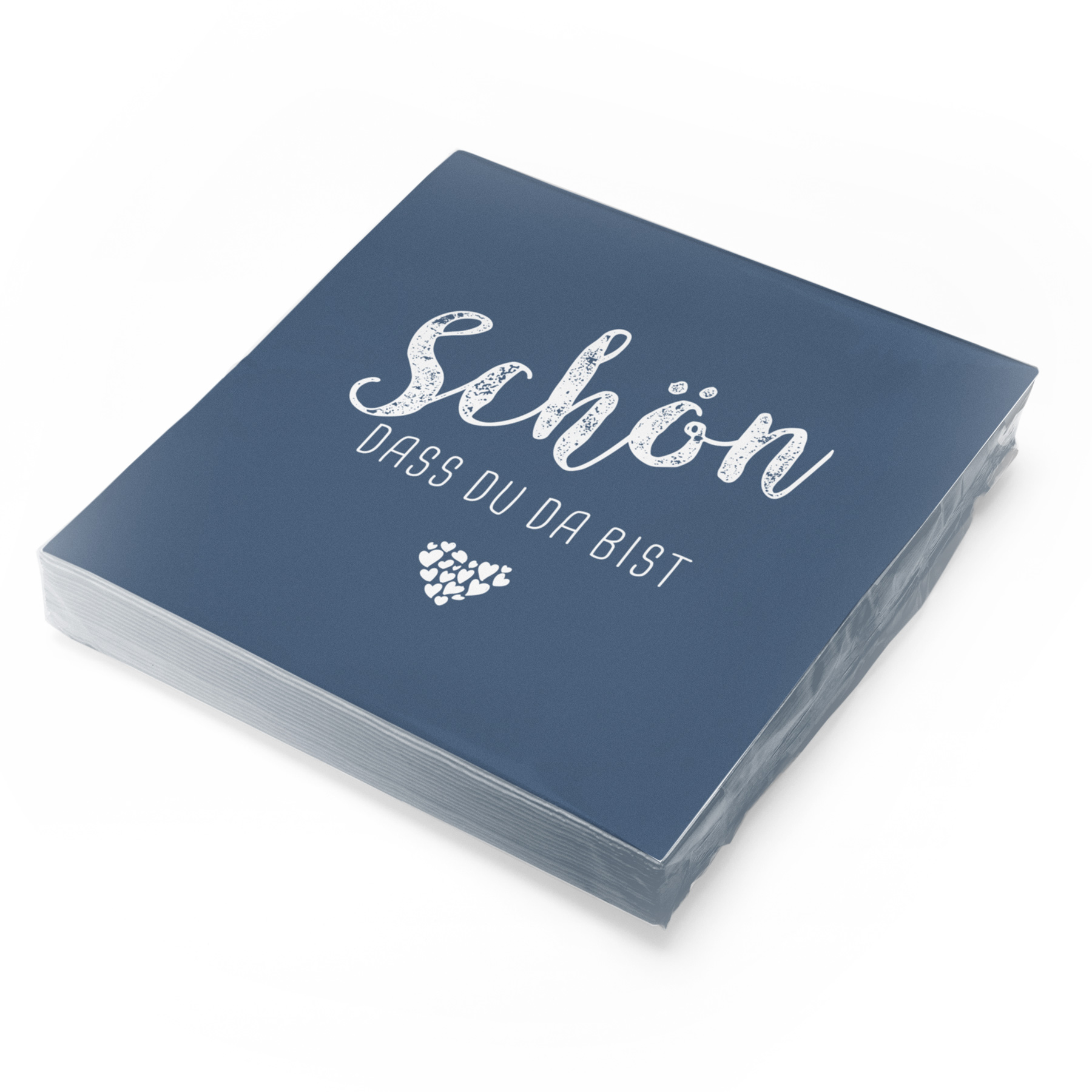 itenga 20x Serviette Sch�n dass du da bist dunkelblau (P...
