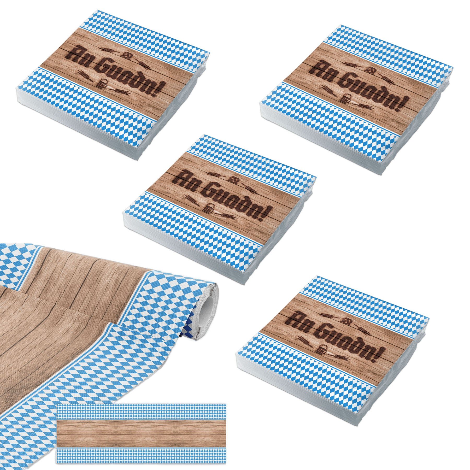 SET - Tischl�ufer + 80 Servietten (4er Pack) Oktoberfest...