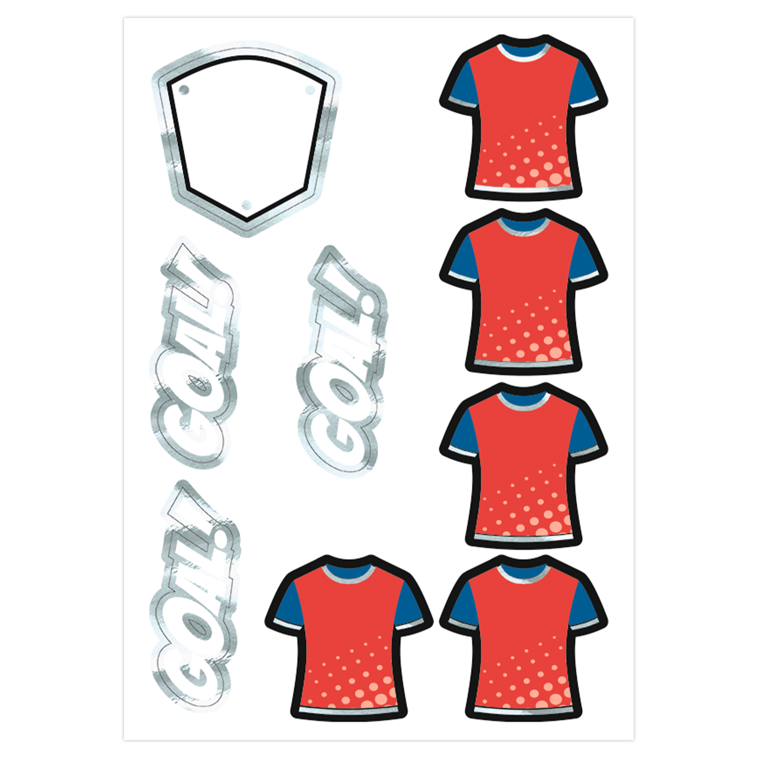 itenga DEKO-SET f�r SCHULT�TE FUSSBALL rot blau