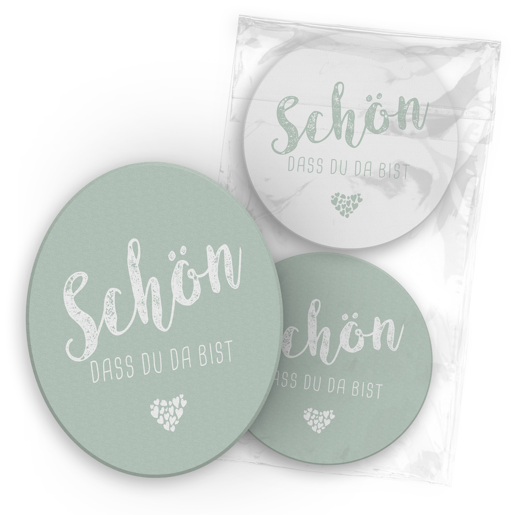 itenga 40x Bierdeckel Untersetzer "Sch�n dass du da bist...