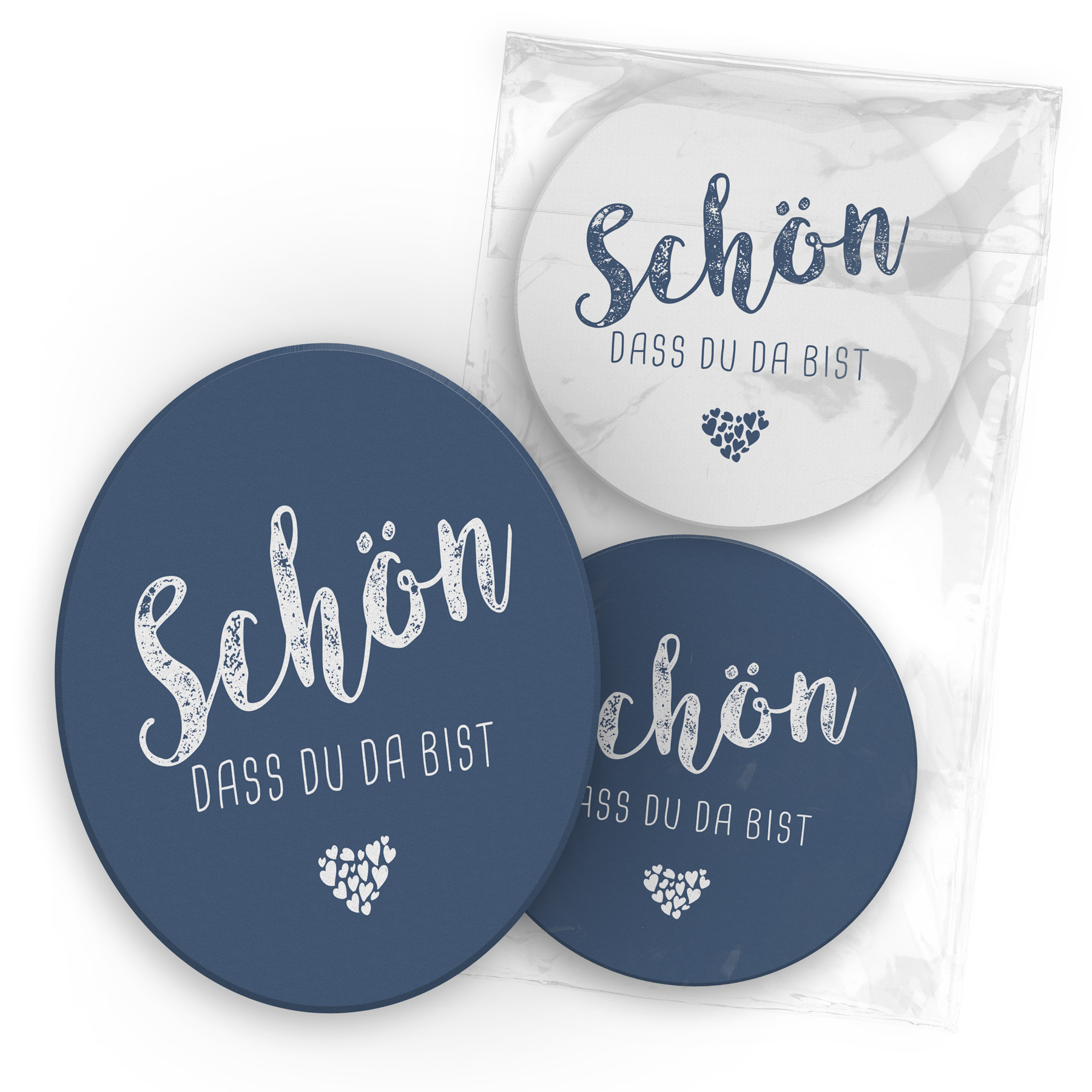 itenga 40x Bierdeckel Untersetzer "Sch�n dass du da bist...