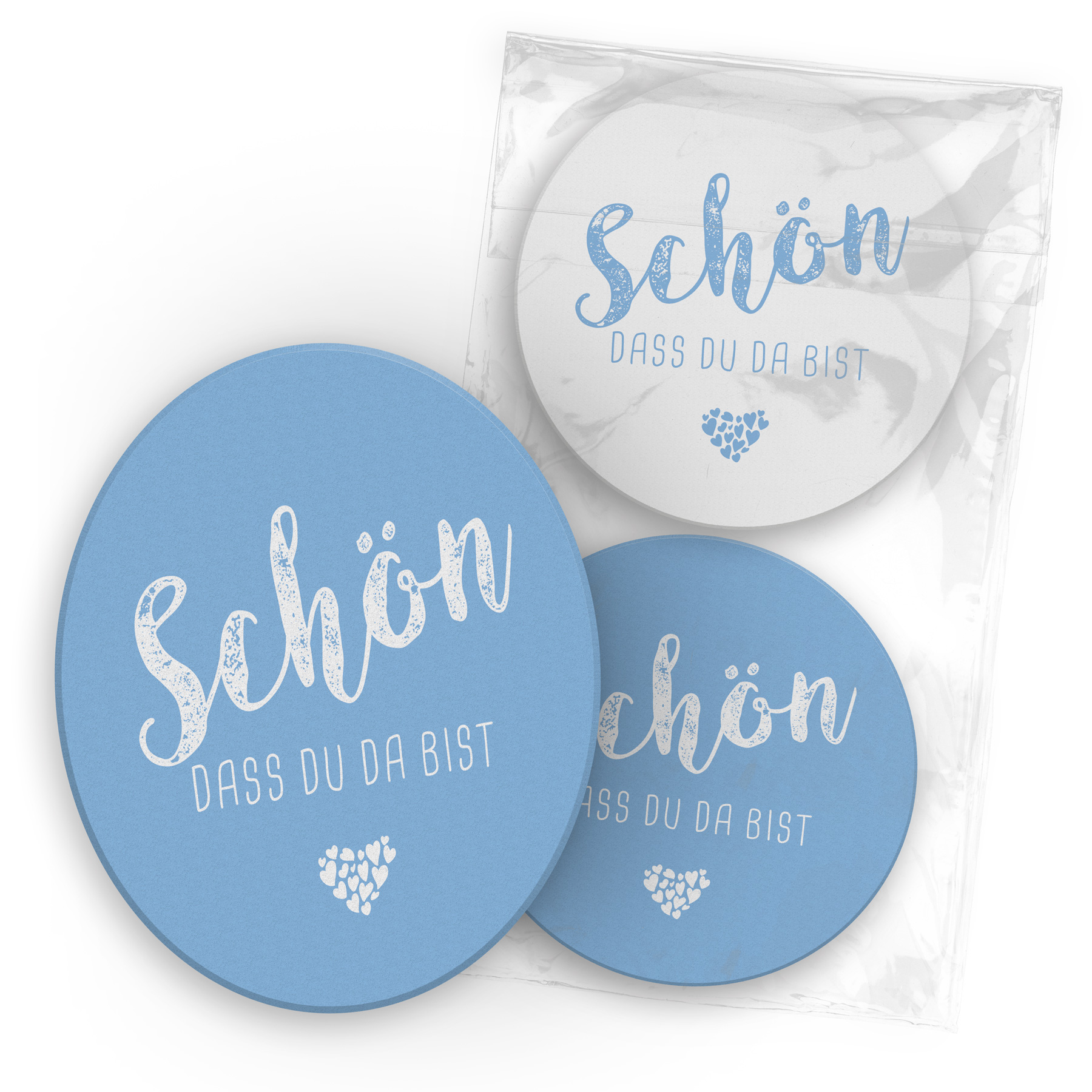 itenga 40x Bierdeckel Untersetzer "Sch�n dass du da bist...