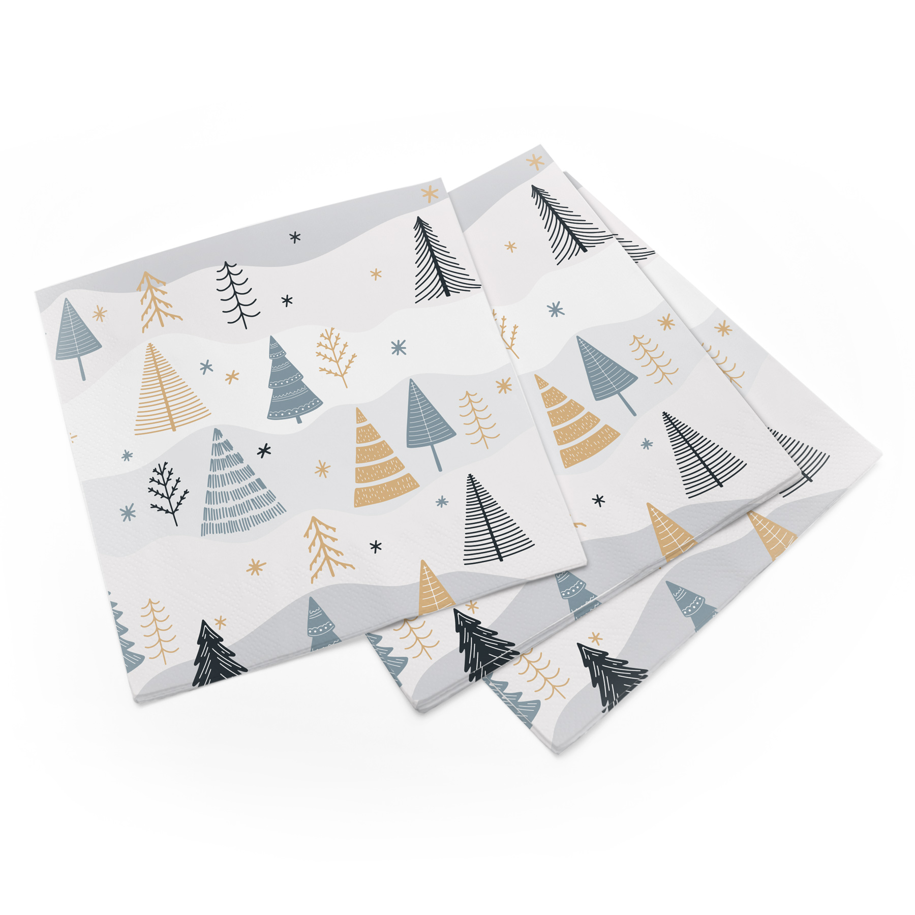 itenga 40x Serviette Weihnachten B�ume mit 40x Bierdecke...