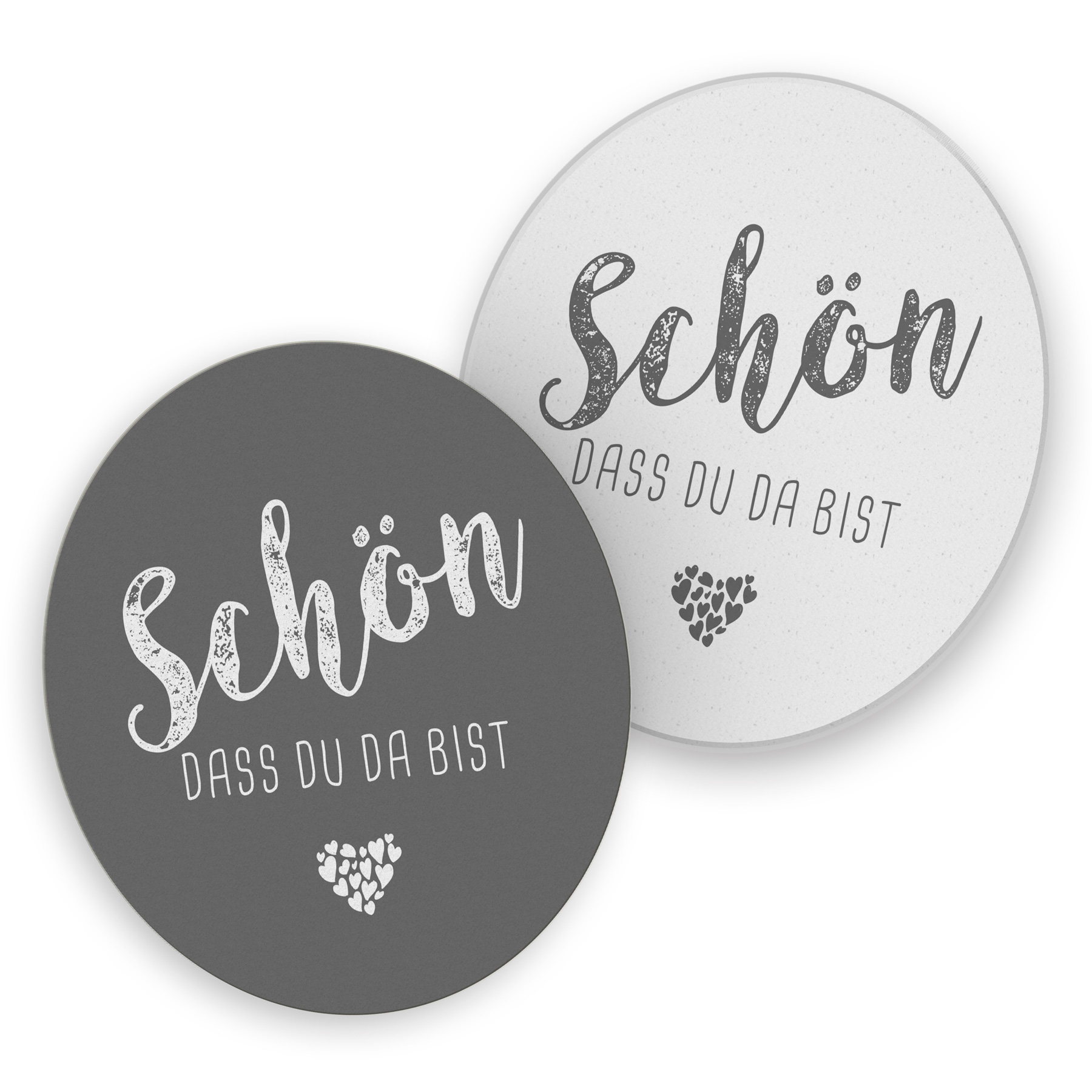 itenga 40x Serviette Sch�n dass du da bist wei� taubengr...