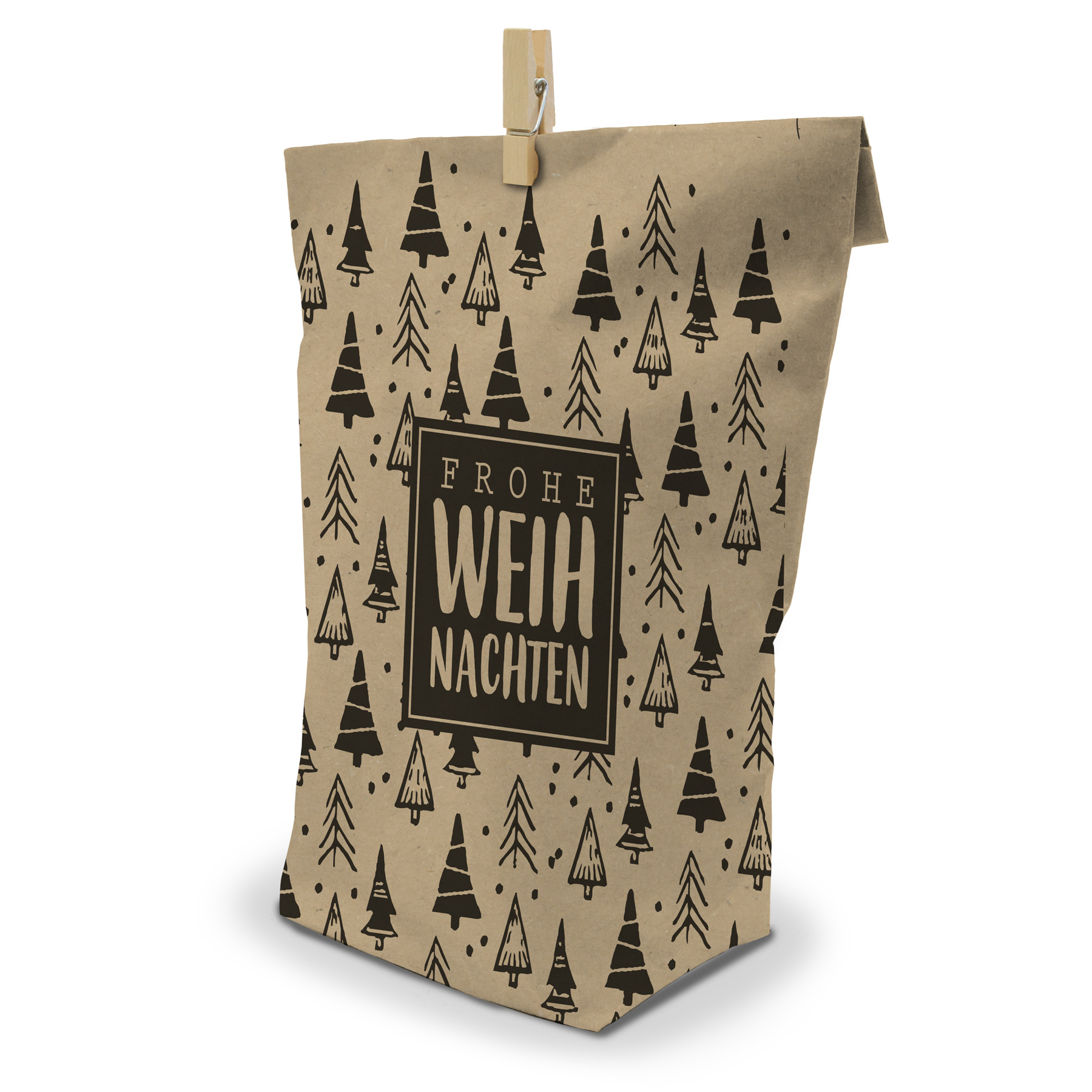 itenga Geschenkt�te Frohe Weihnachten Tannenb�ume 17x26c...