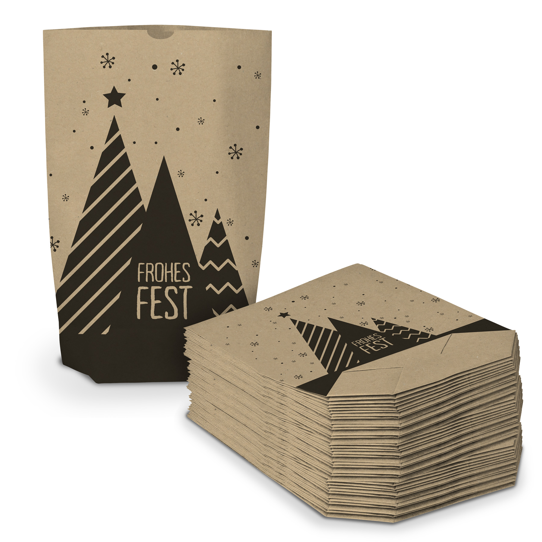 itenga Geschenkt�te Frohes Fest 17x26cm braun schwarz - ...