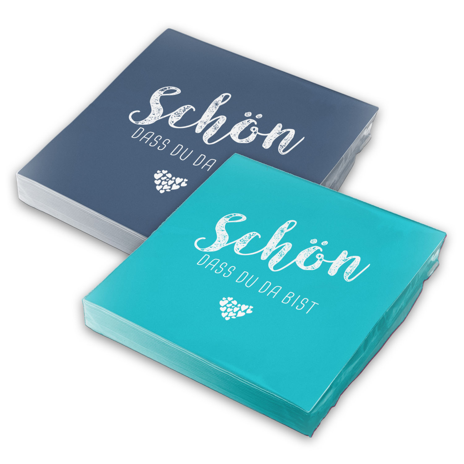 itenga 40x Serviette Sch�n dass du da bist (20x aqua bla...