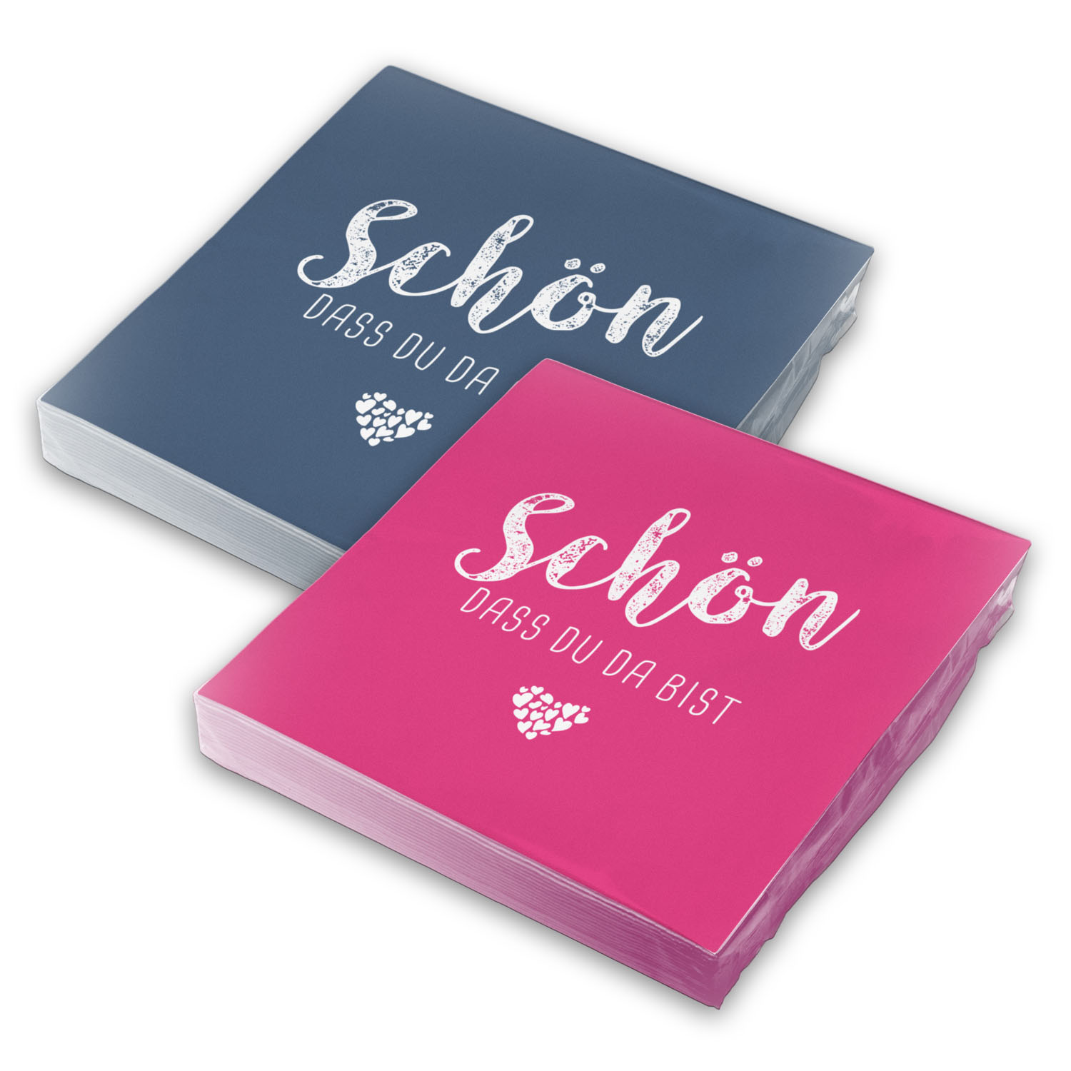 itenga 40x Serviette Sch�n dass du da bist (20x dunkelbl...