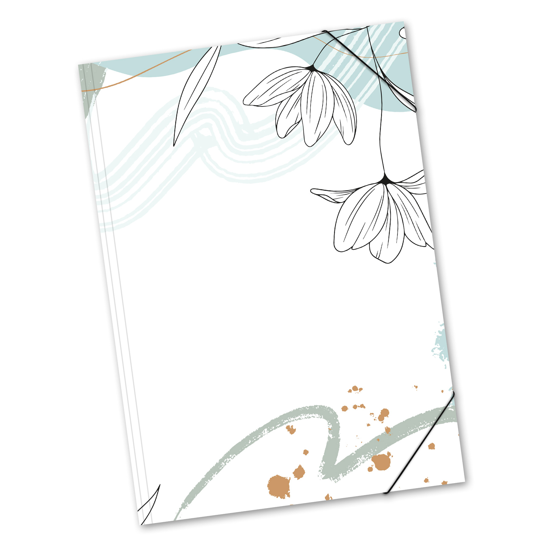 ITENGA Gummizugmappe Zeichenmappe A2 Karton Motiv Blumen...