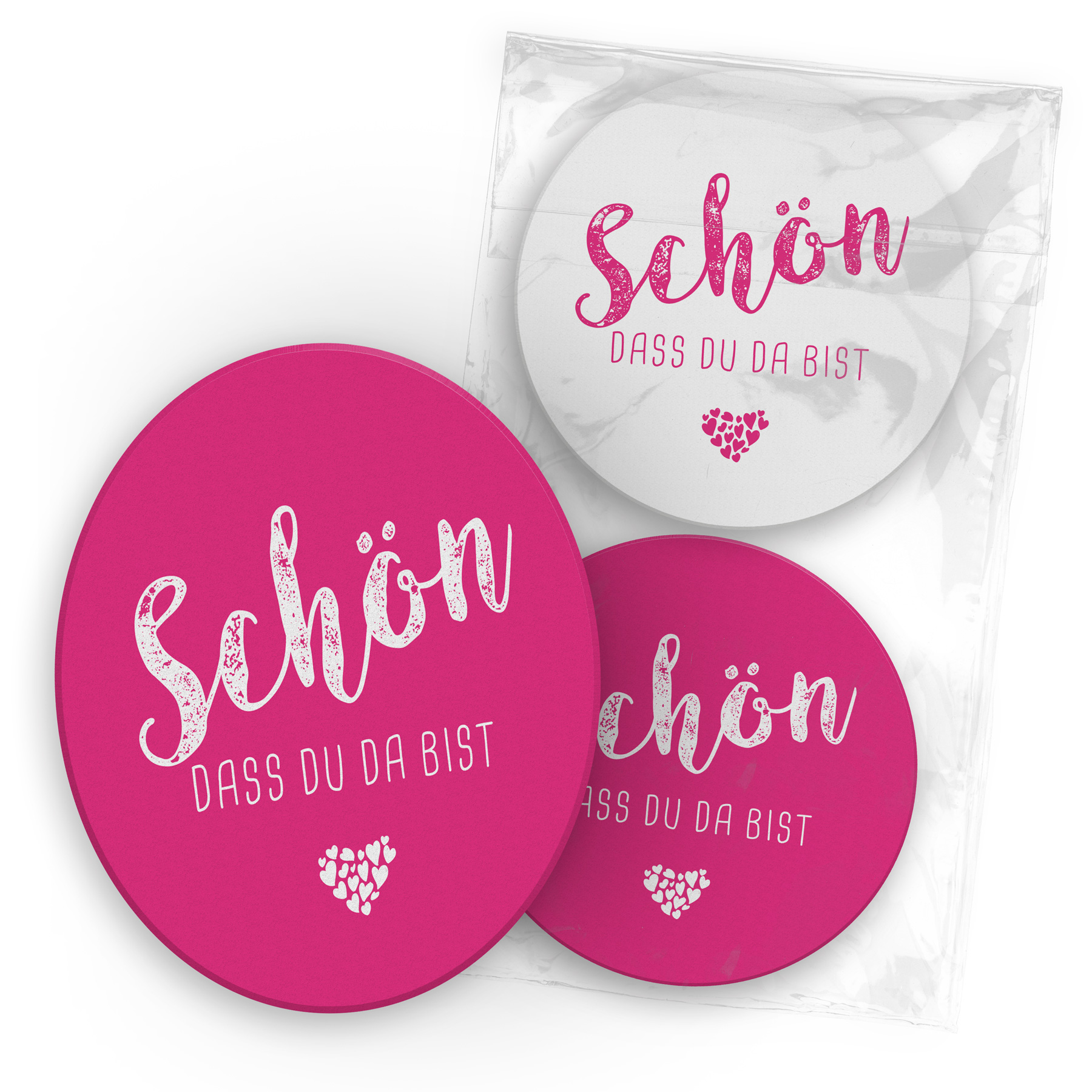 itenga 40x Bierdeckel Untersetzer "Sch�n dass du da bist...