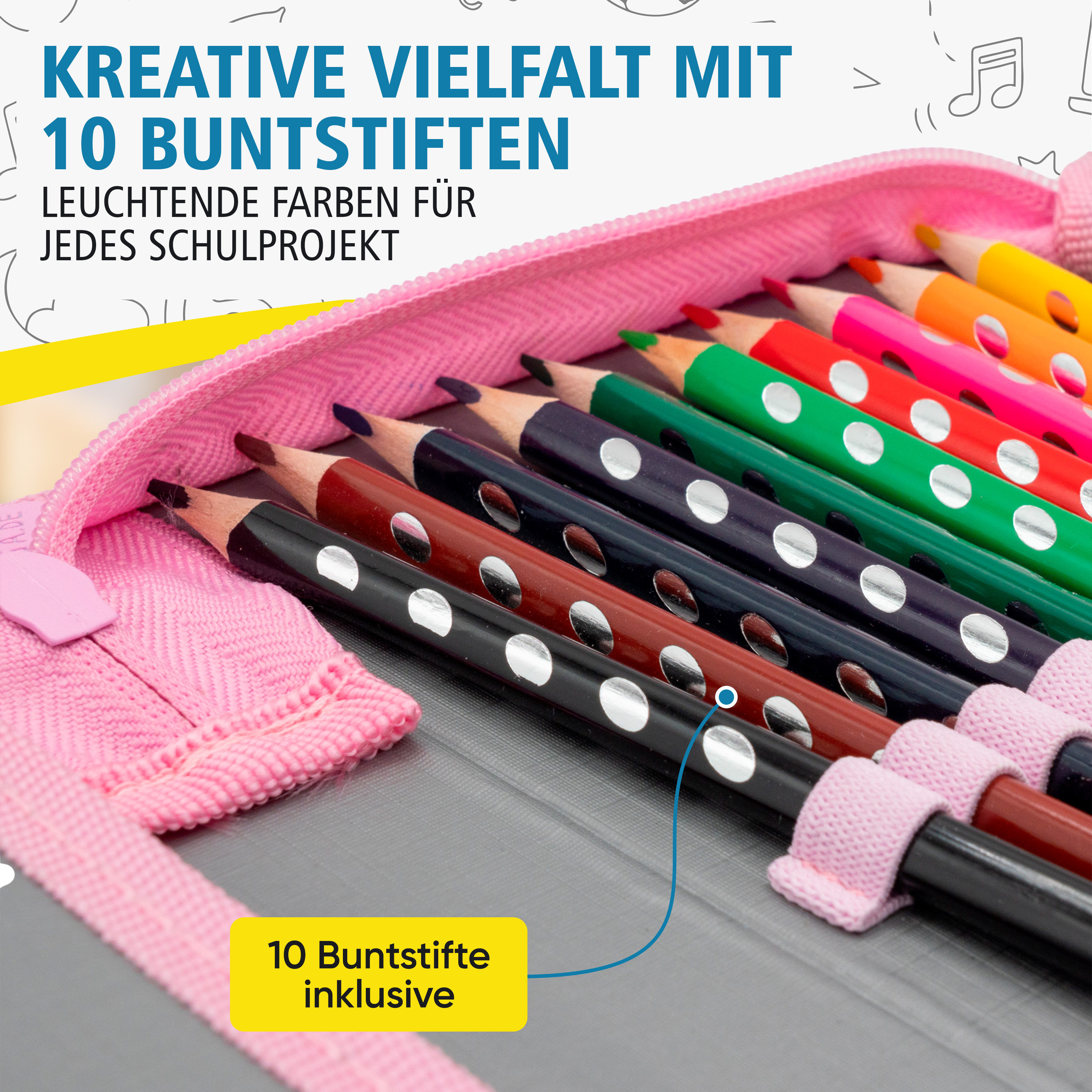 itenga Sch�ler-Etui M�ppchen magisches Einhorn 28 teilig...