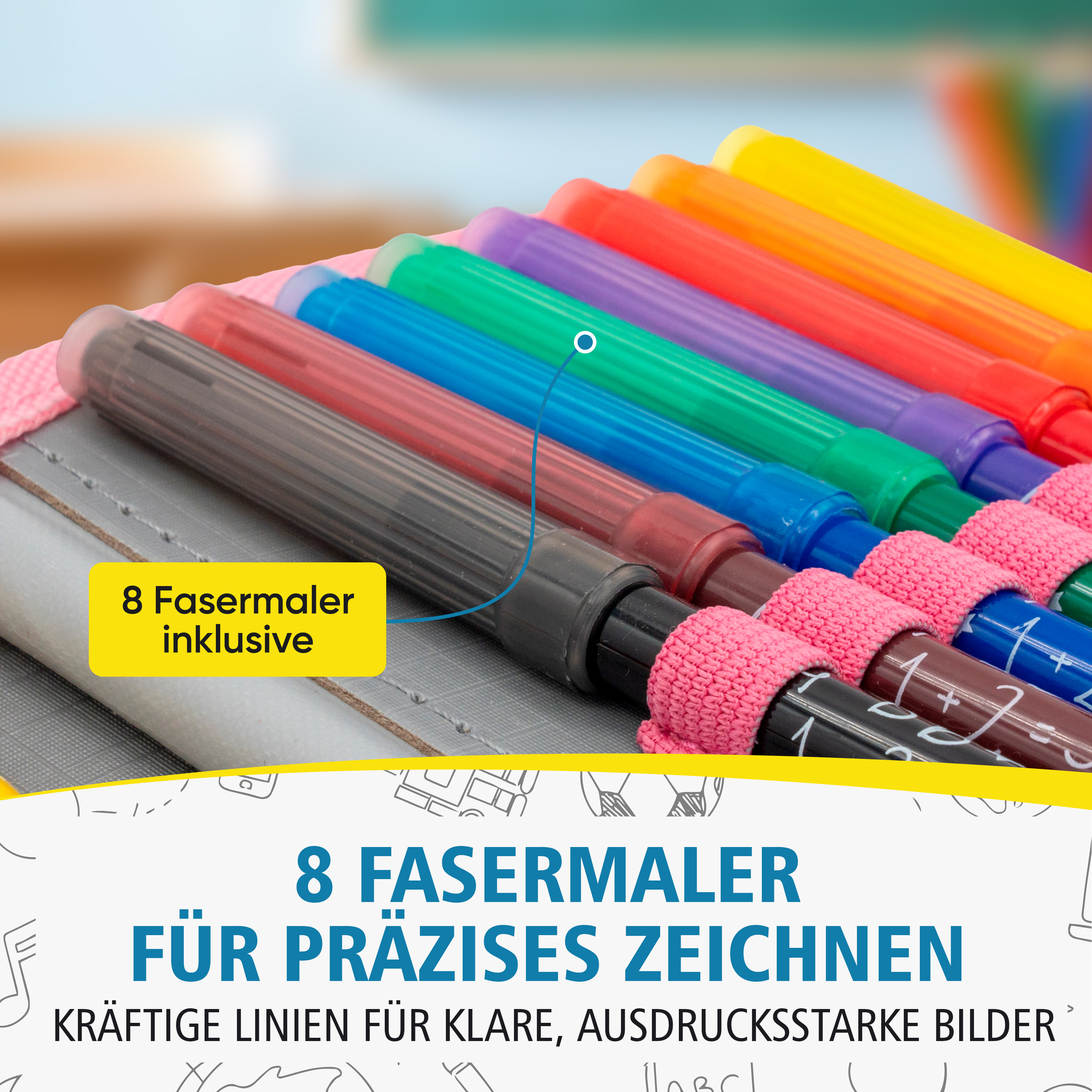 itenga Sch�ler-Etui M�ppchen magisches Einhorn 28 teilig...