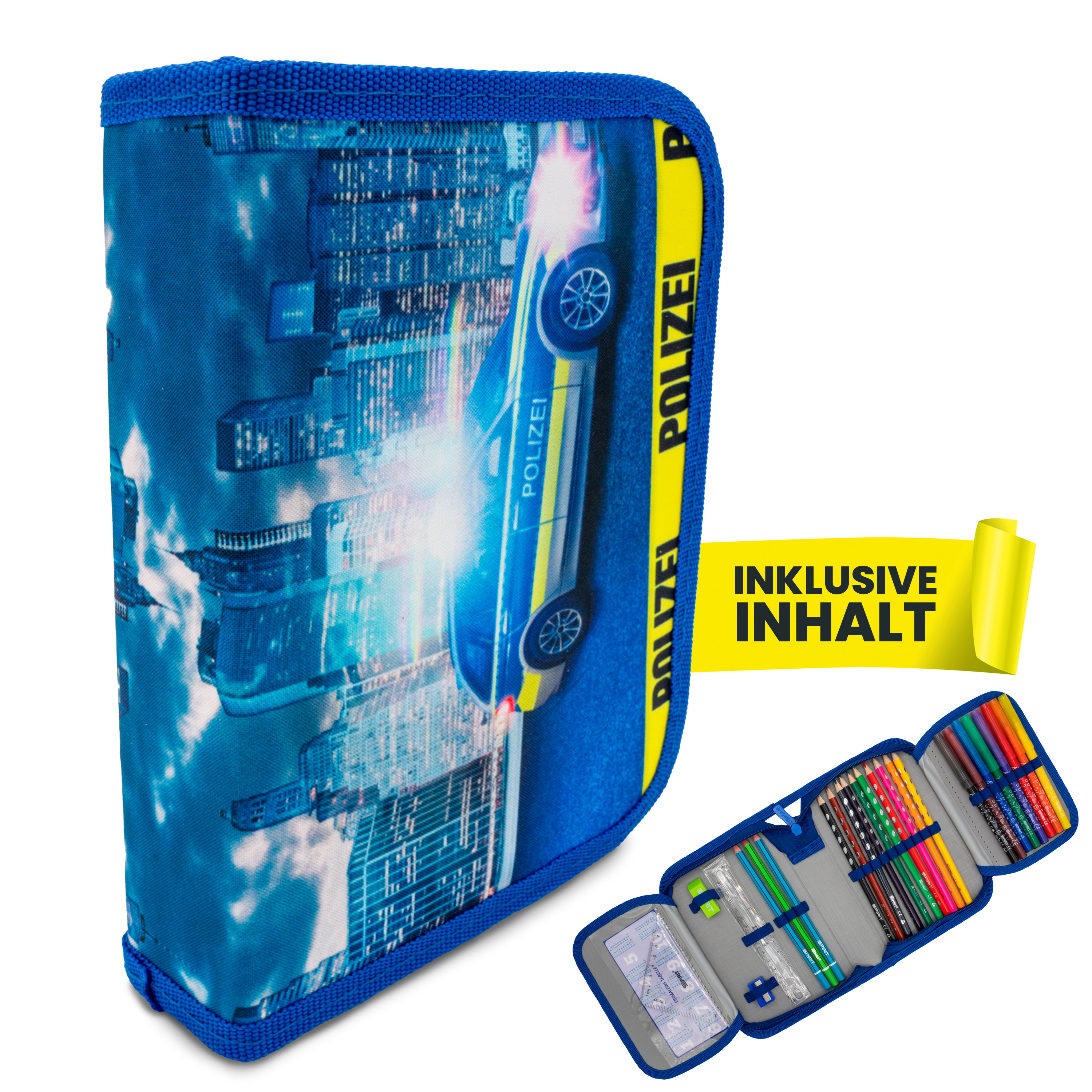 itenga Sch�ler-Etui M�ppchen Polizei 28 teilig (gef�llt)...