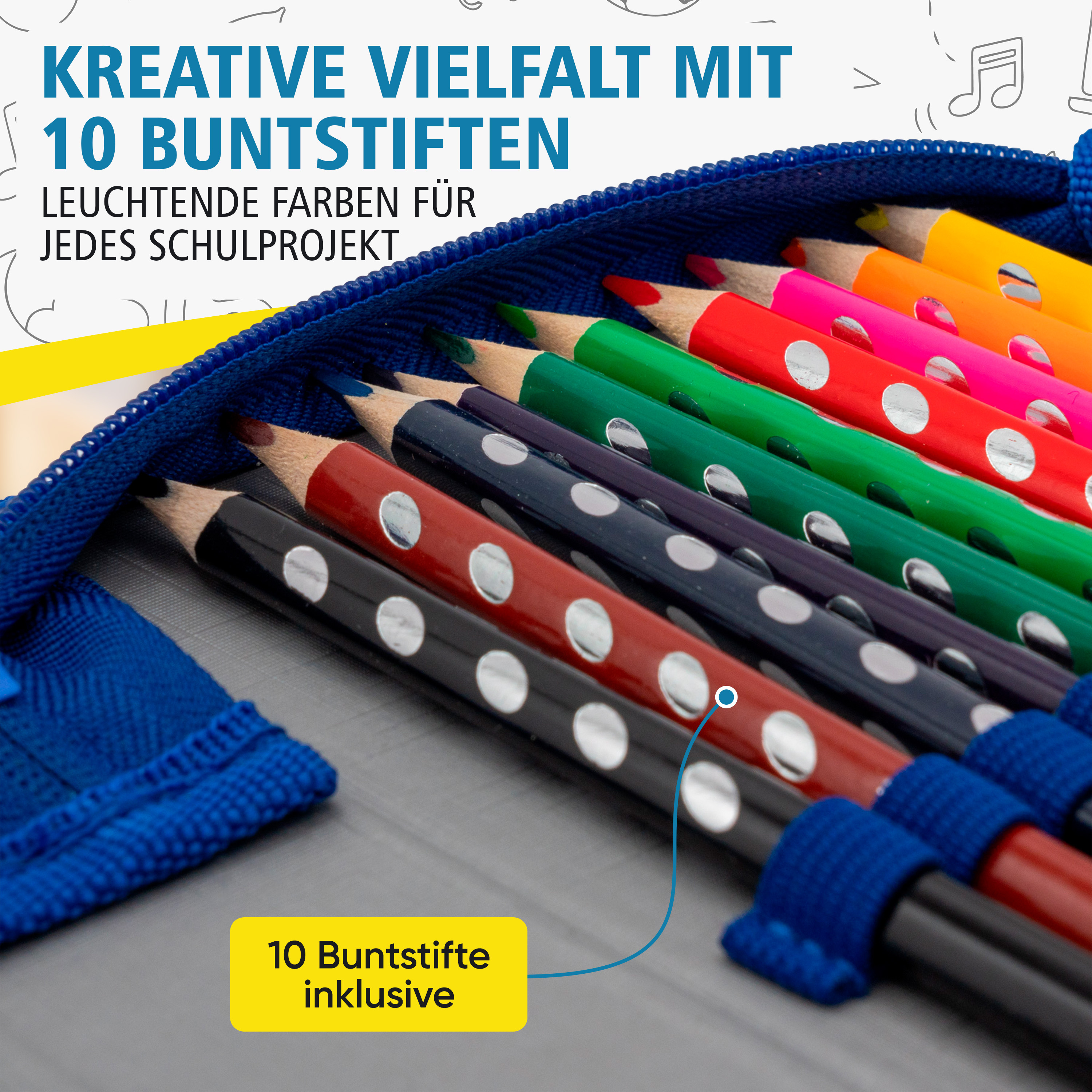 itenga Sch�ler-Etui M�ppchen Polizei 28 teilig (gef�llt)...