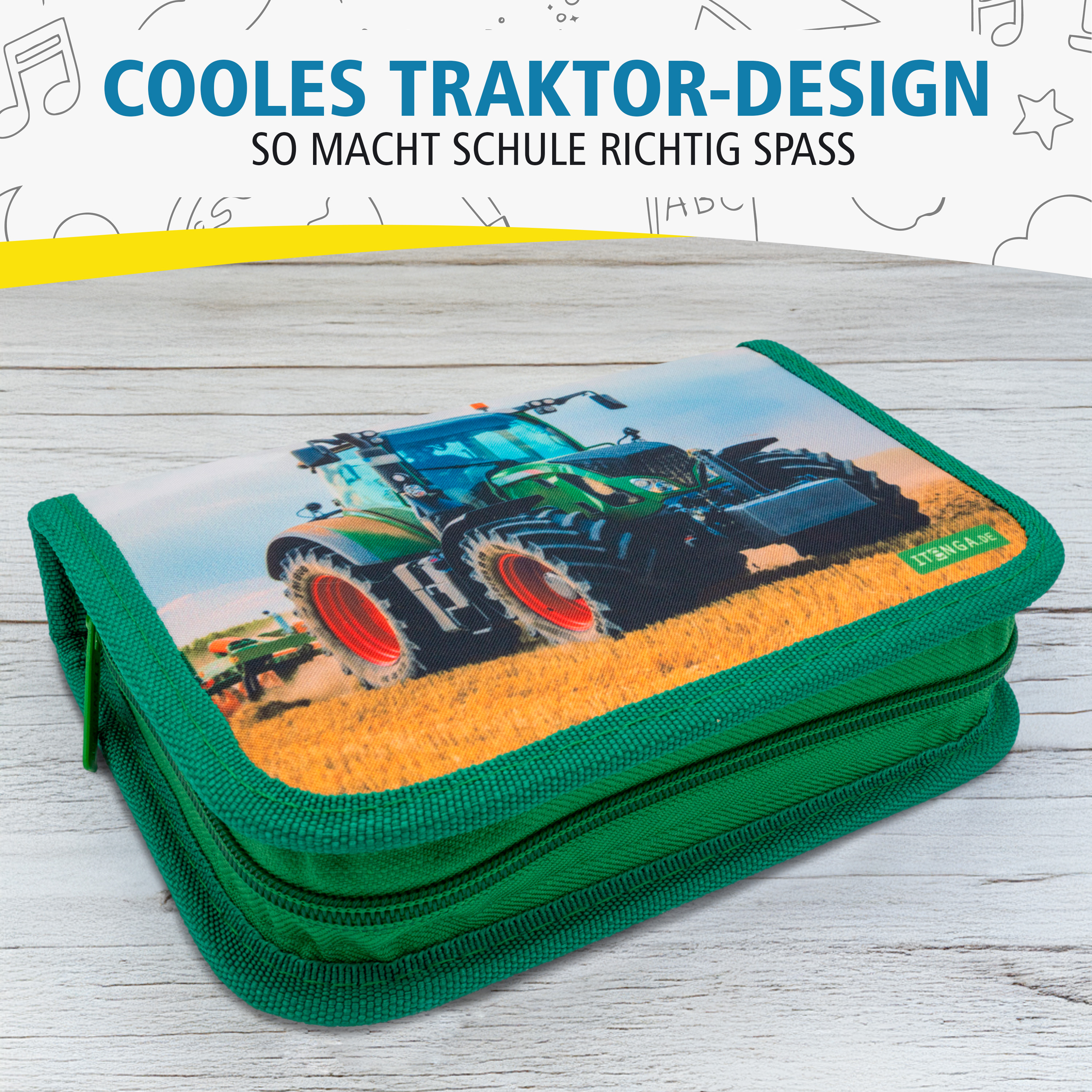 itenga Sch�ler-Etui M�ppchen Traktor 28 teilig (gef�llt)...