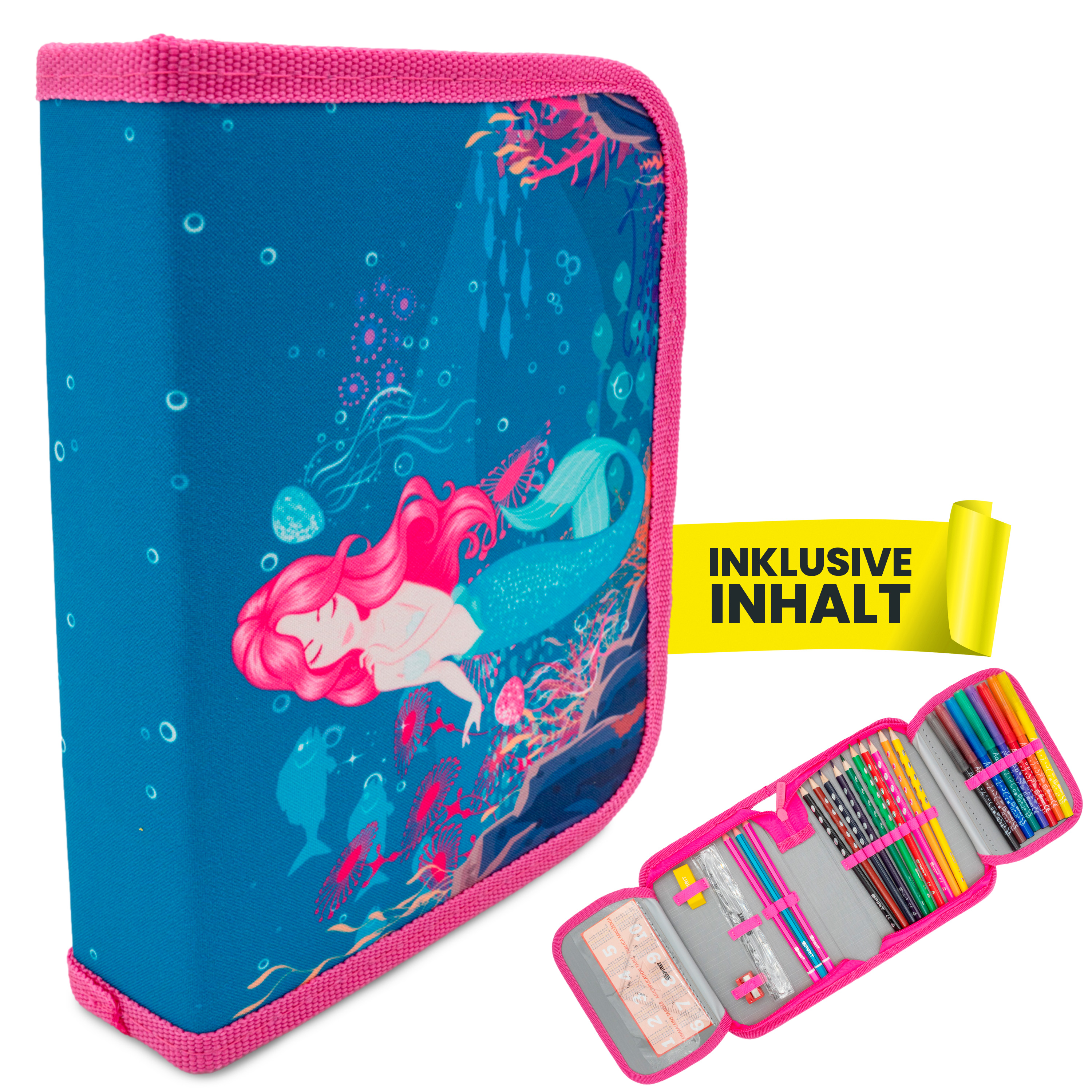 itenga Sch�ler-Etui M�ppchen Meerjungfrau 28 teilig (gef...