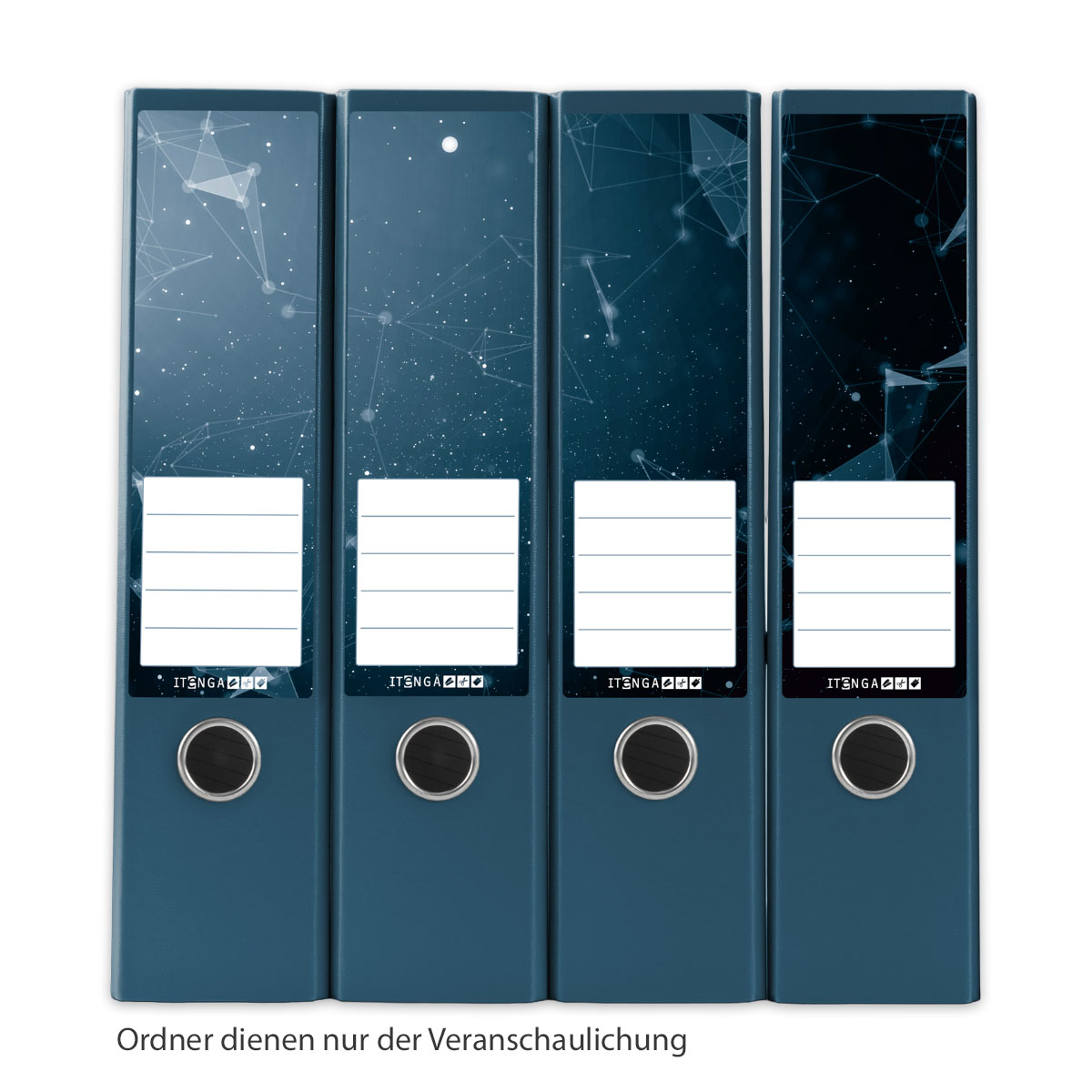 itenga 12er Set Ordneretiketten als Panorama Motiv Hight...