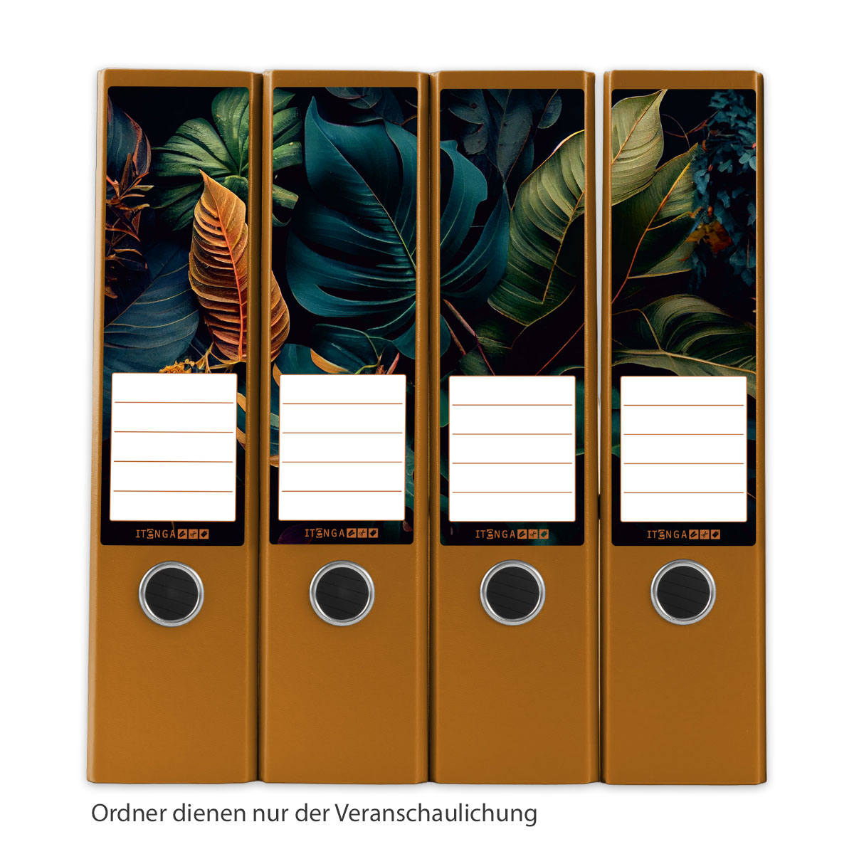 itenga 12er Set Ordneretiketten als Panorama Motiv Exoti...