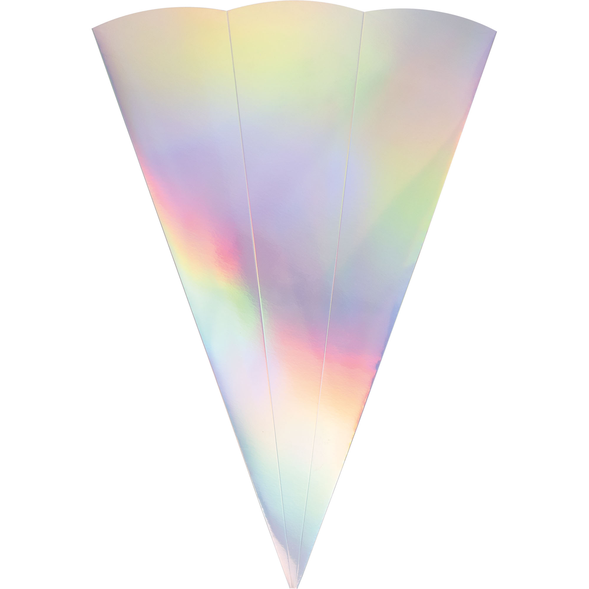 Schult�ten-Zuschnitt 6-eckig, 68cm Silber irisierend - S...