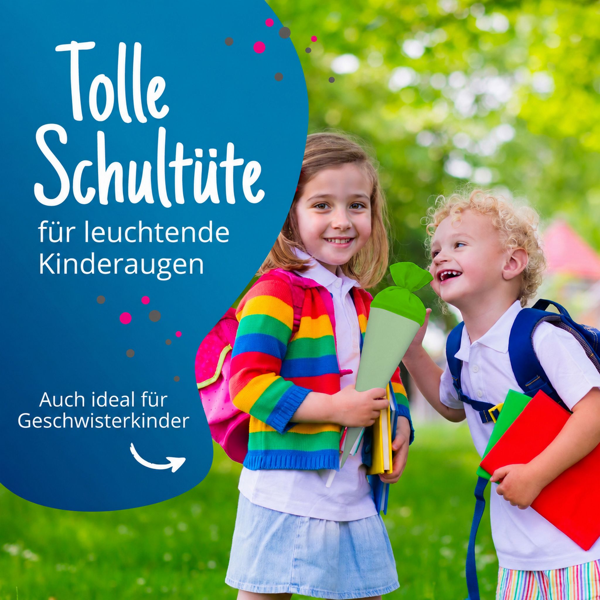 itenga Geschwister - Bastelschult�te 35cm mit Filzversch...