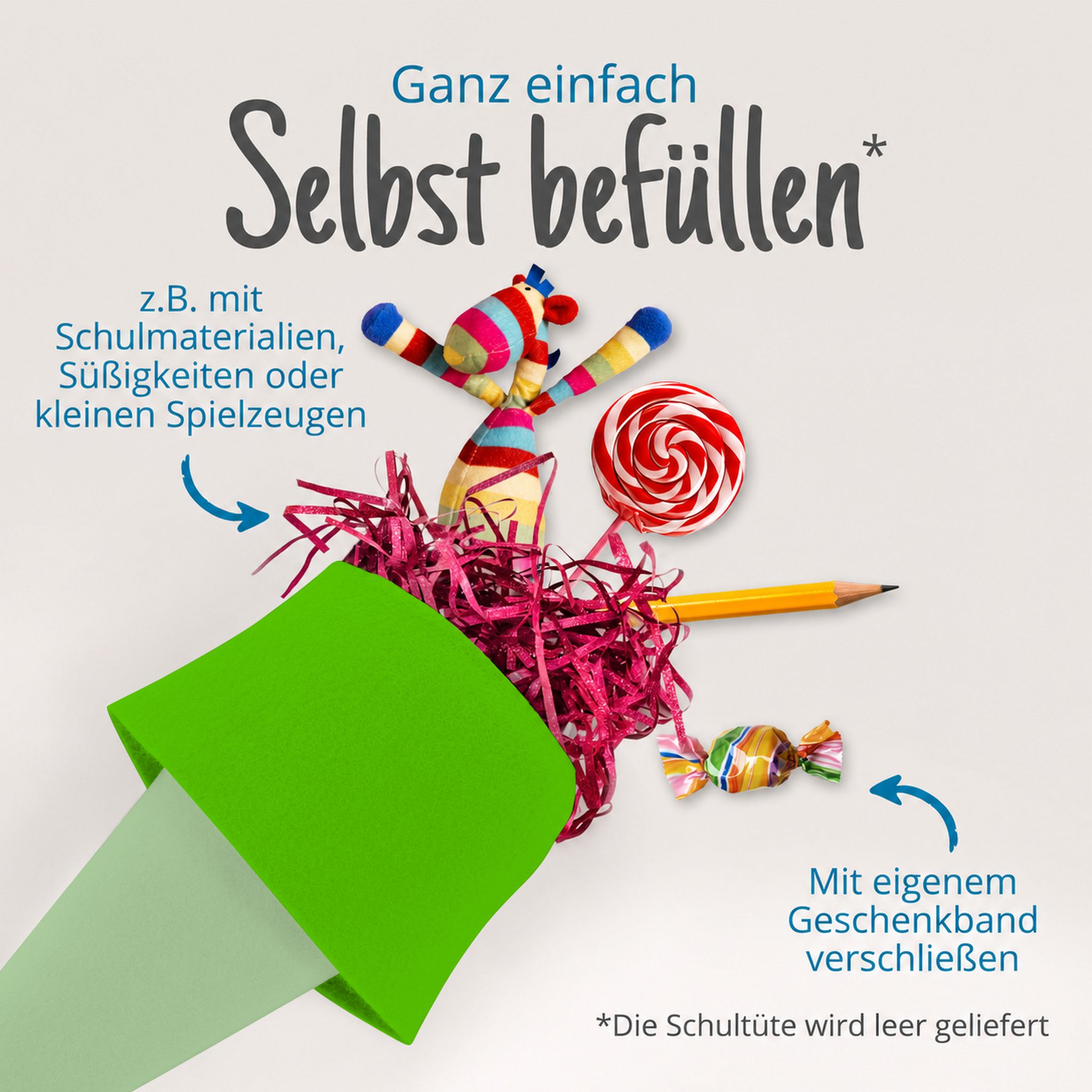 itenga Geschwister - Bastelschult�te 35cm mit Filzversch...