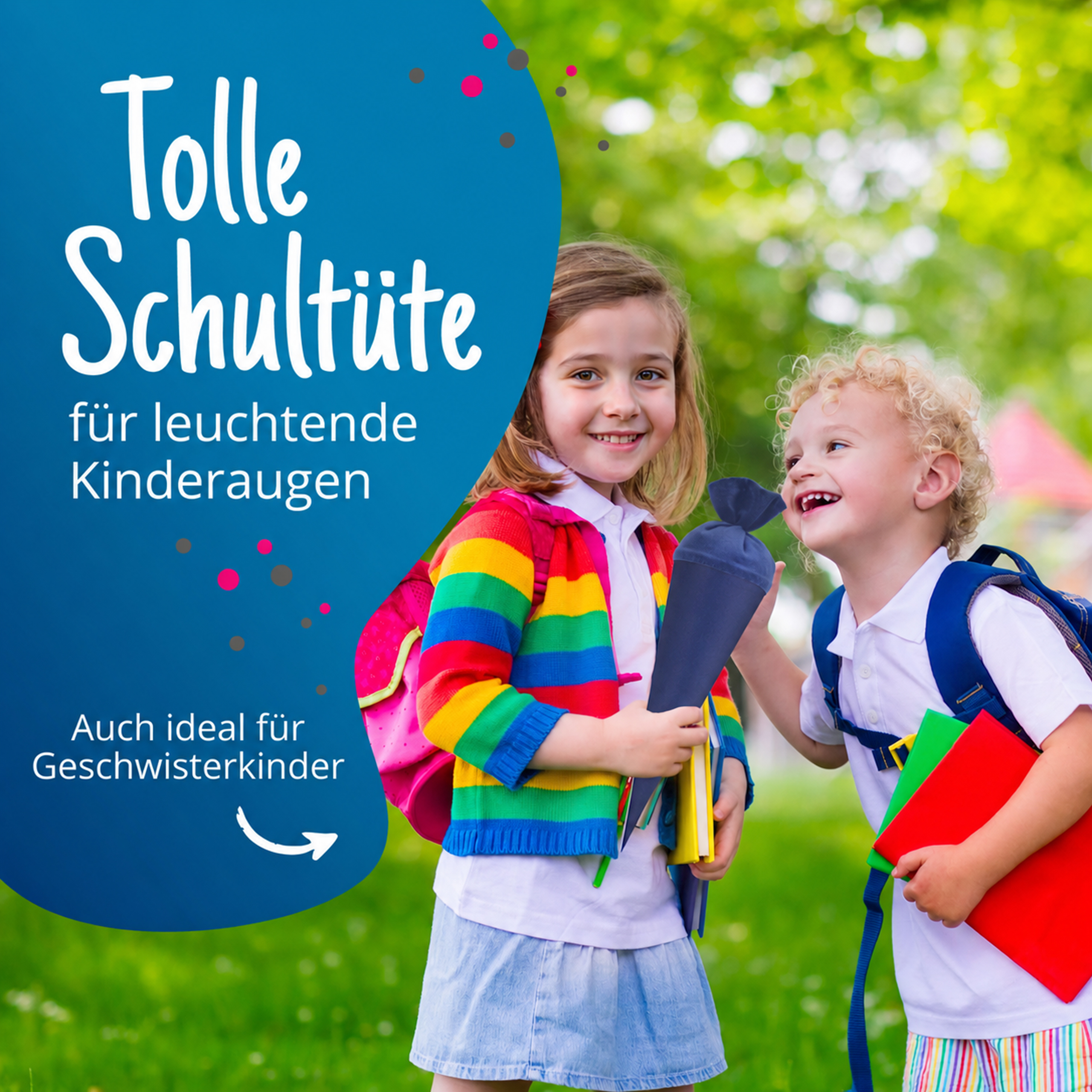 itenga Geschwister - Bastelschult�te 35cm mit Filzversch...