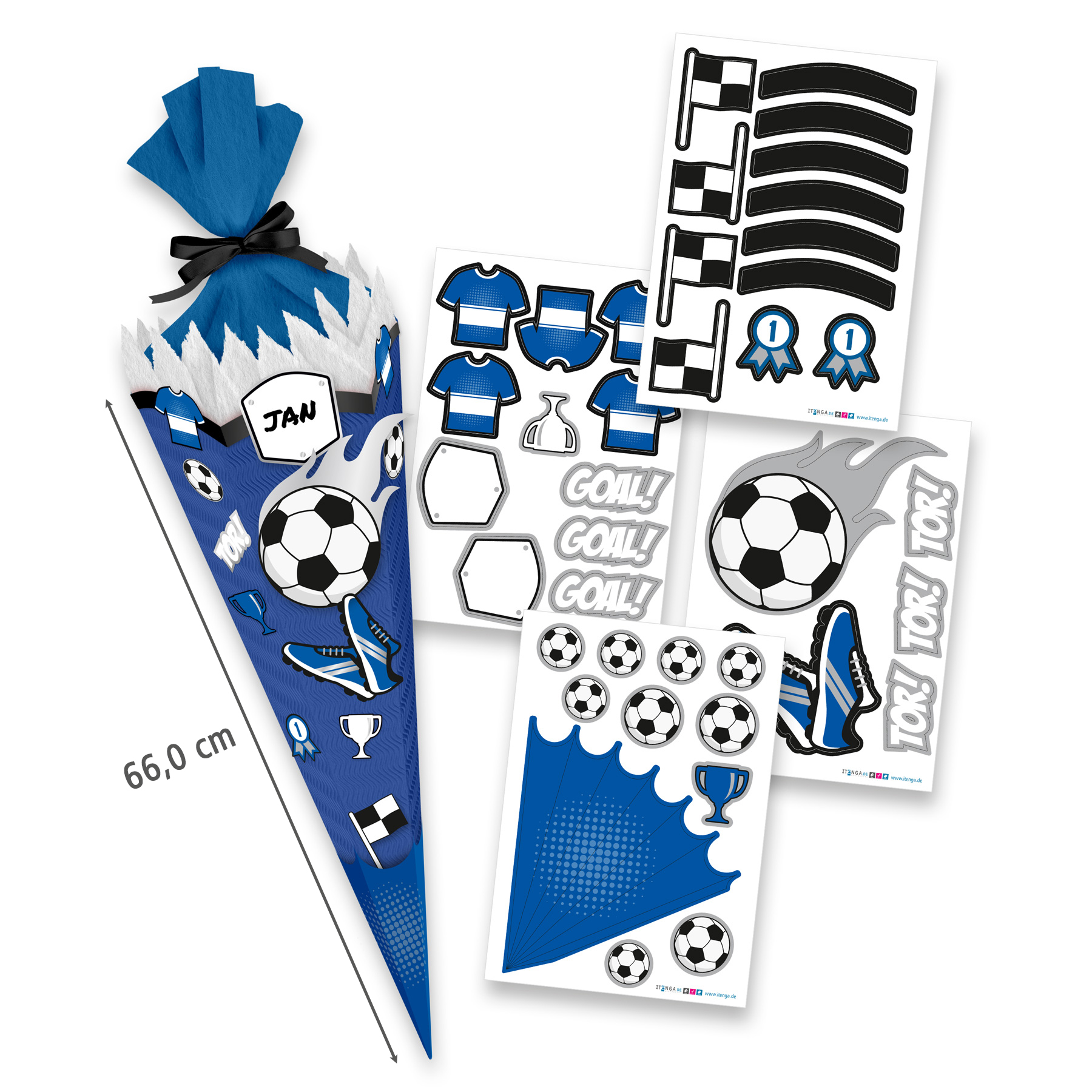 itenga SCHULT�TEN Bastelset 68cm "FUSSBALL" meine Verei...