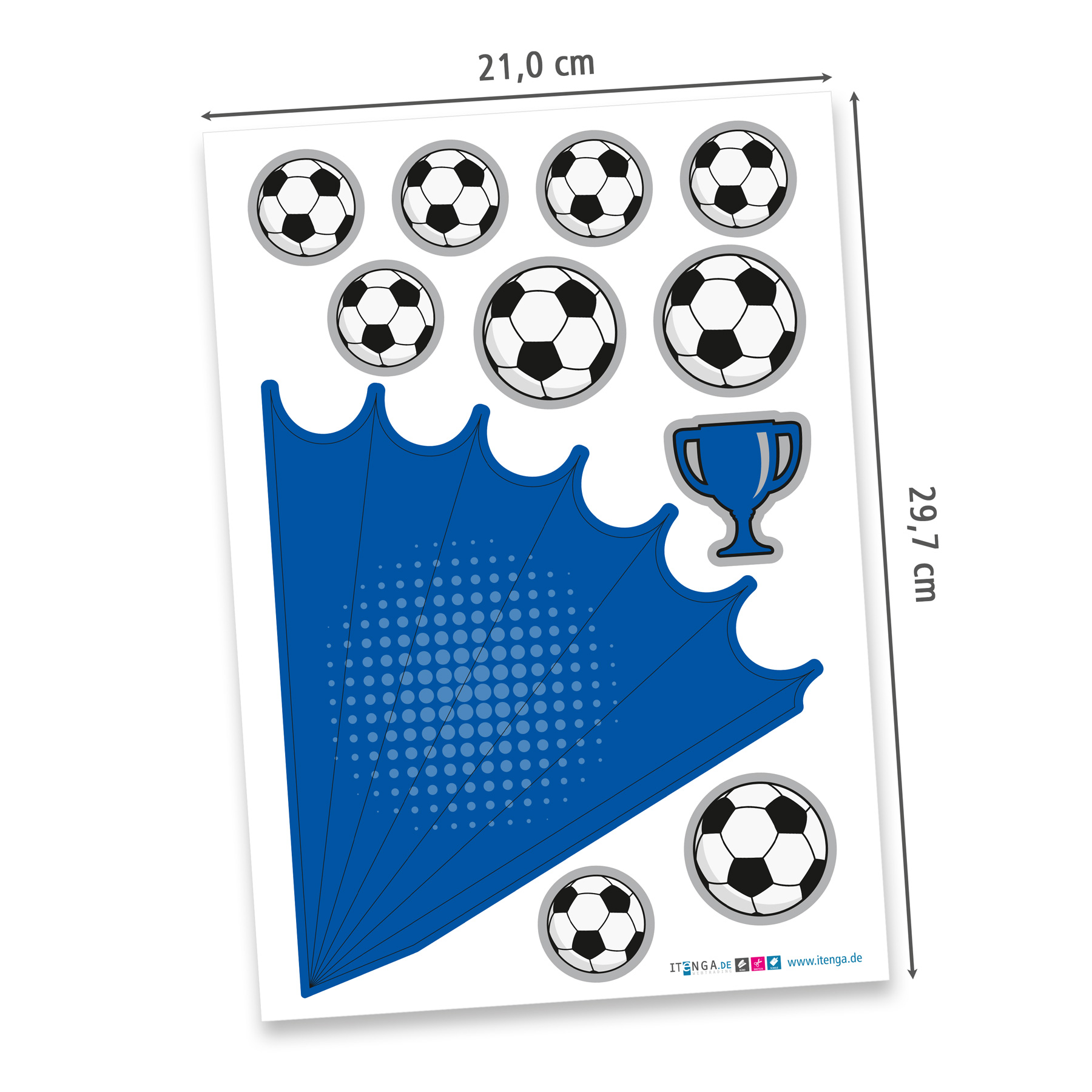 itenga SCHULT�TEN Bastelset 68cm "FUSSBALL" meine Verei...