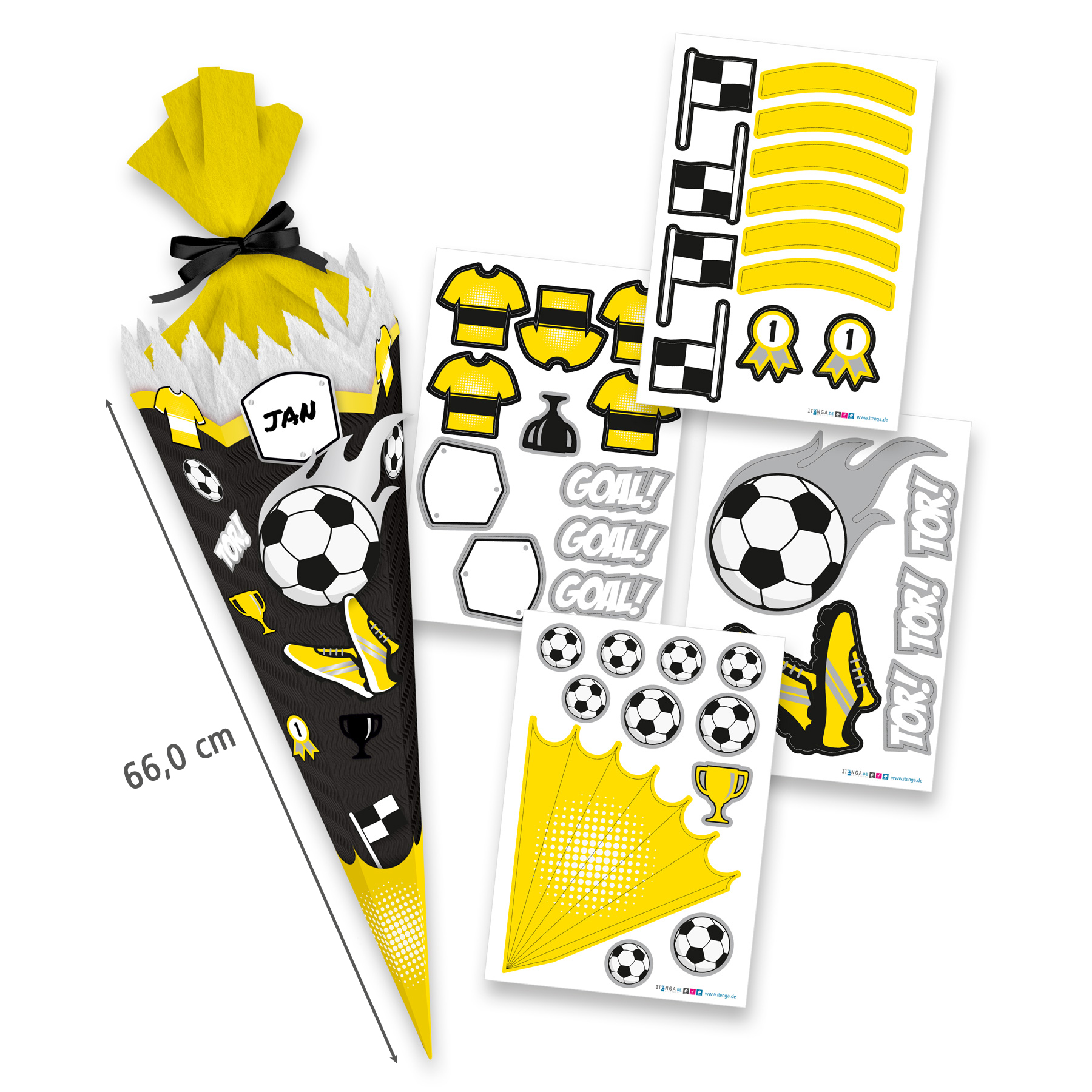 itenga SCHULT�TEN Bastelset 68cm "FUSSBALL" meine Verei...