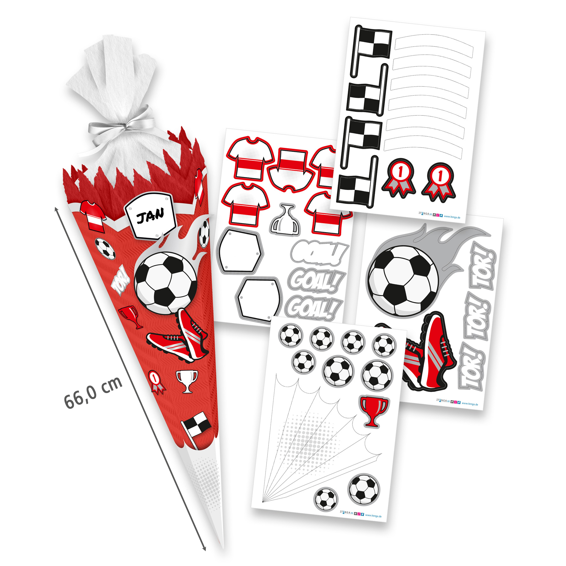 itenga SCHULT�TEN Bastelset 68cm "FUSSBALL" meine Verei...