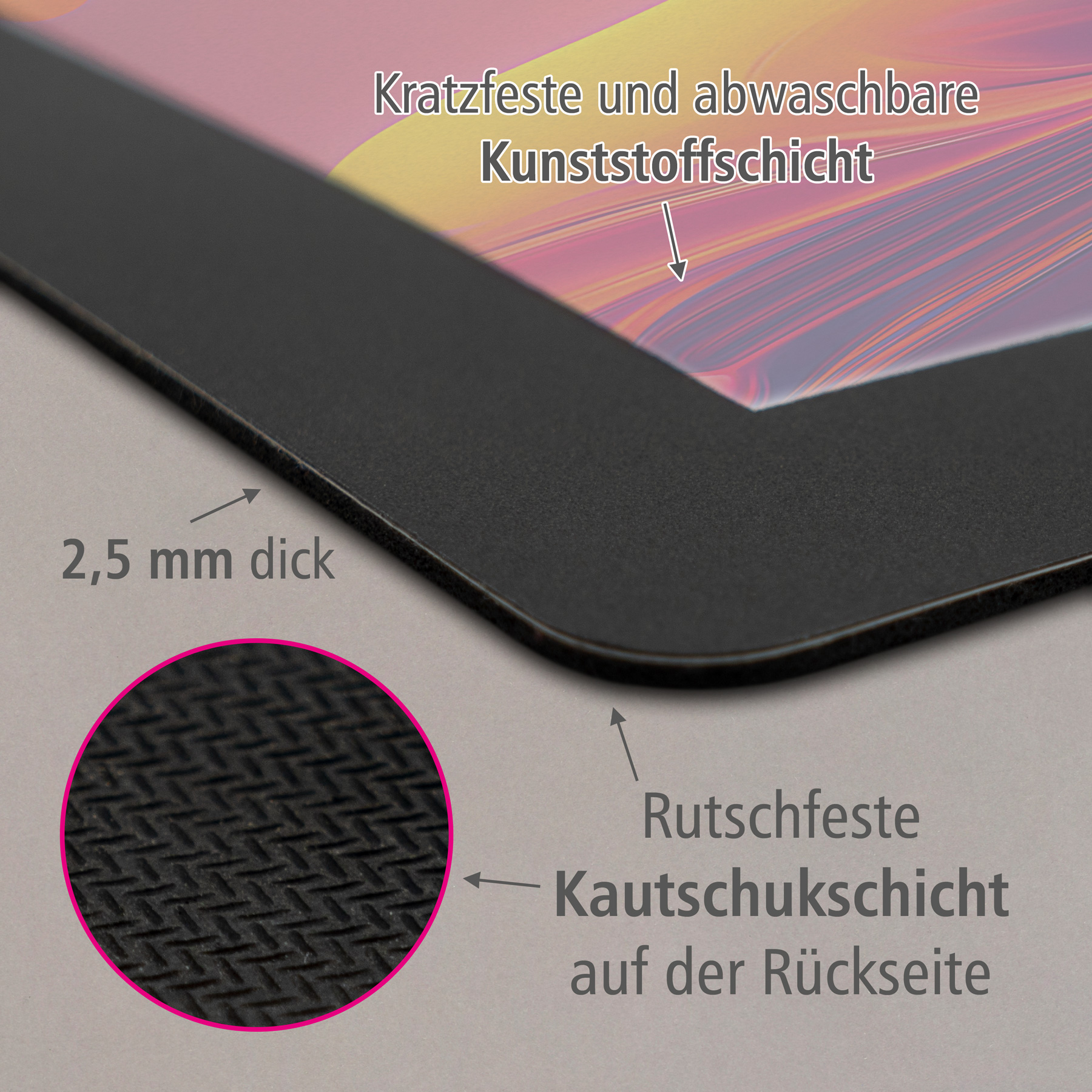 itenga Schreibunterlage V1 Motiv Bunte Farbkleckse