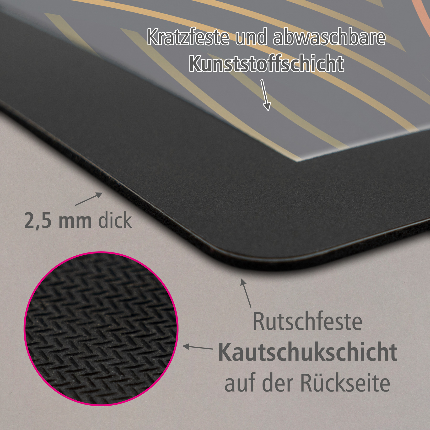 itenga Schreibunterlage V1 Motiv Bunte Wellen