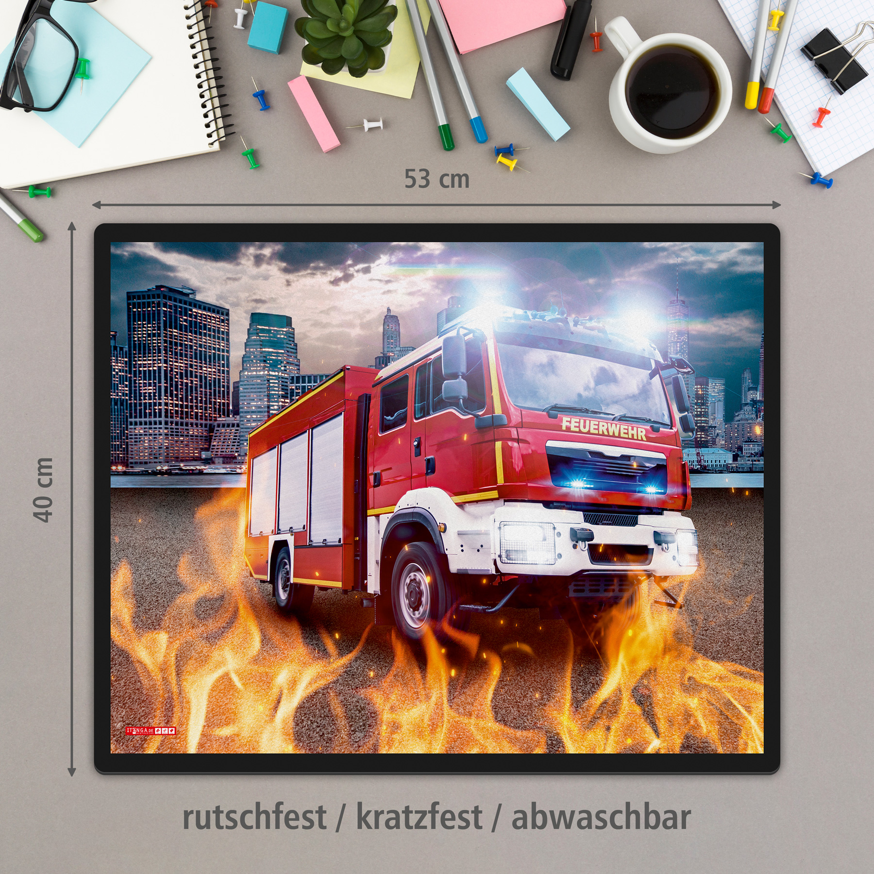 itenga Schreibunterlage V1 Motiv Feuerwehr