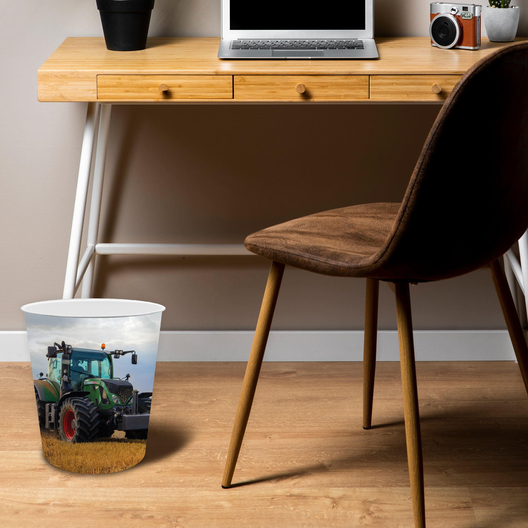 itenga Papierkorb mit Schreibunterlage Motiv Traktor im ...