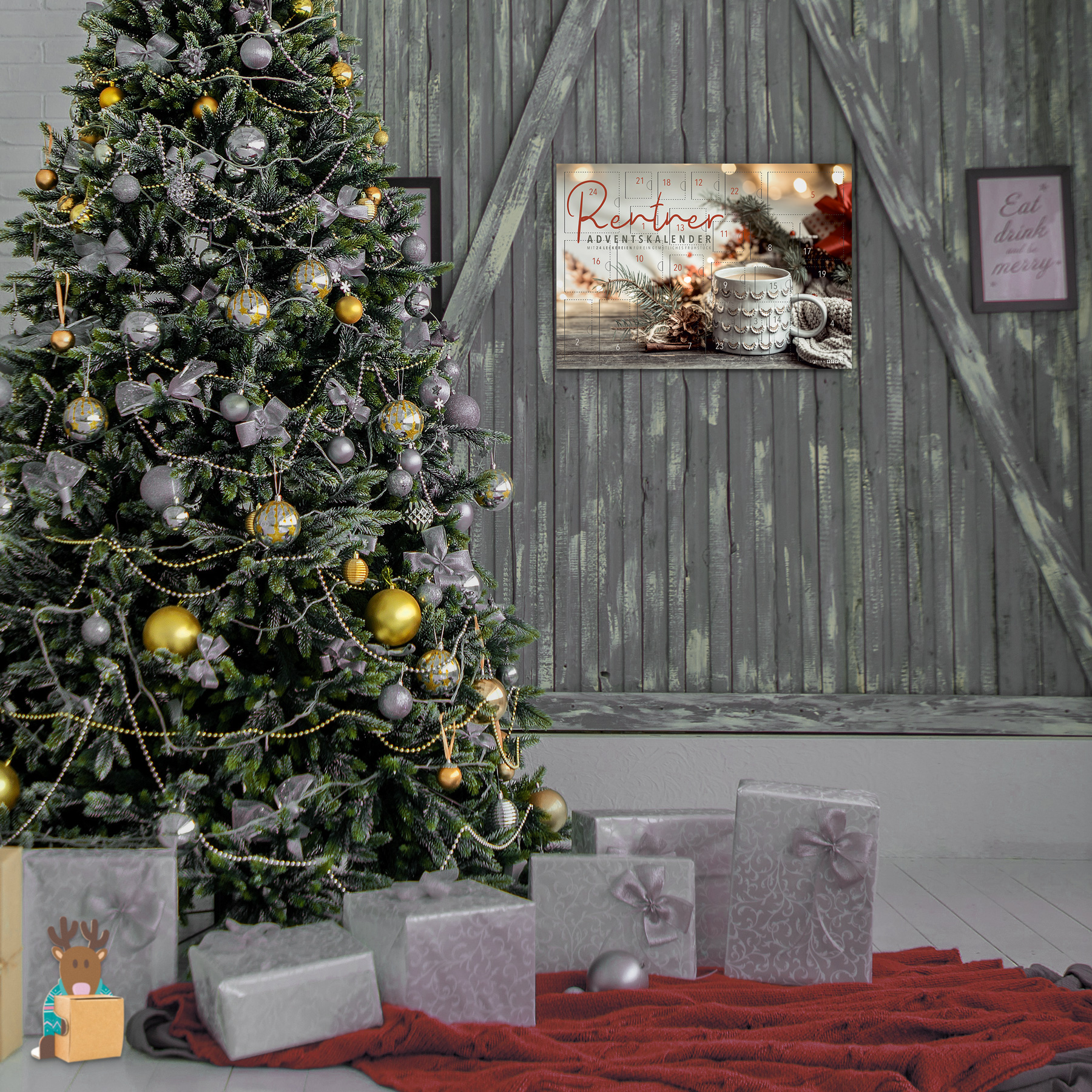 itenga Fr�hst�ck Adventskalender Motiv Rentner Adventska...