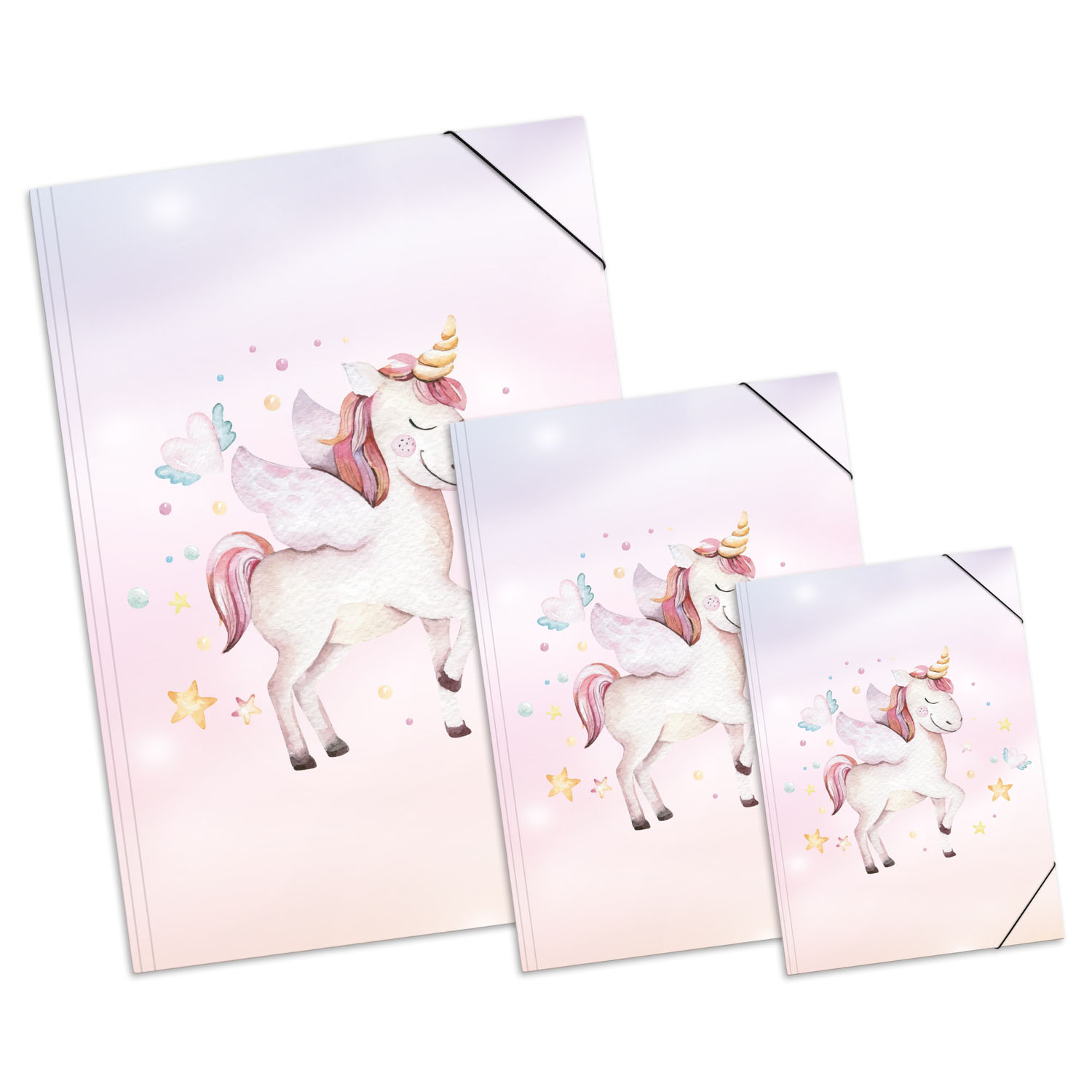 ITENGA Gummizugmappe Zeichenmappe Karton A4 A3 A2 Set EI...
