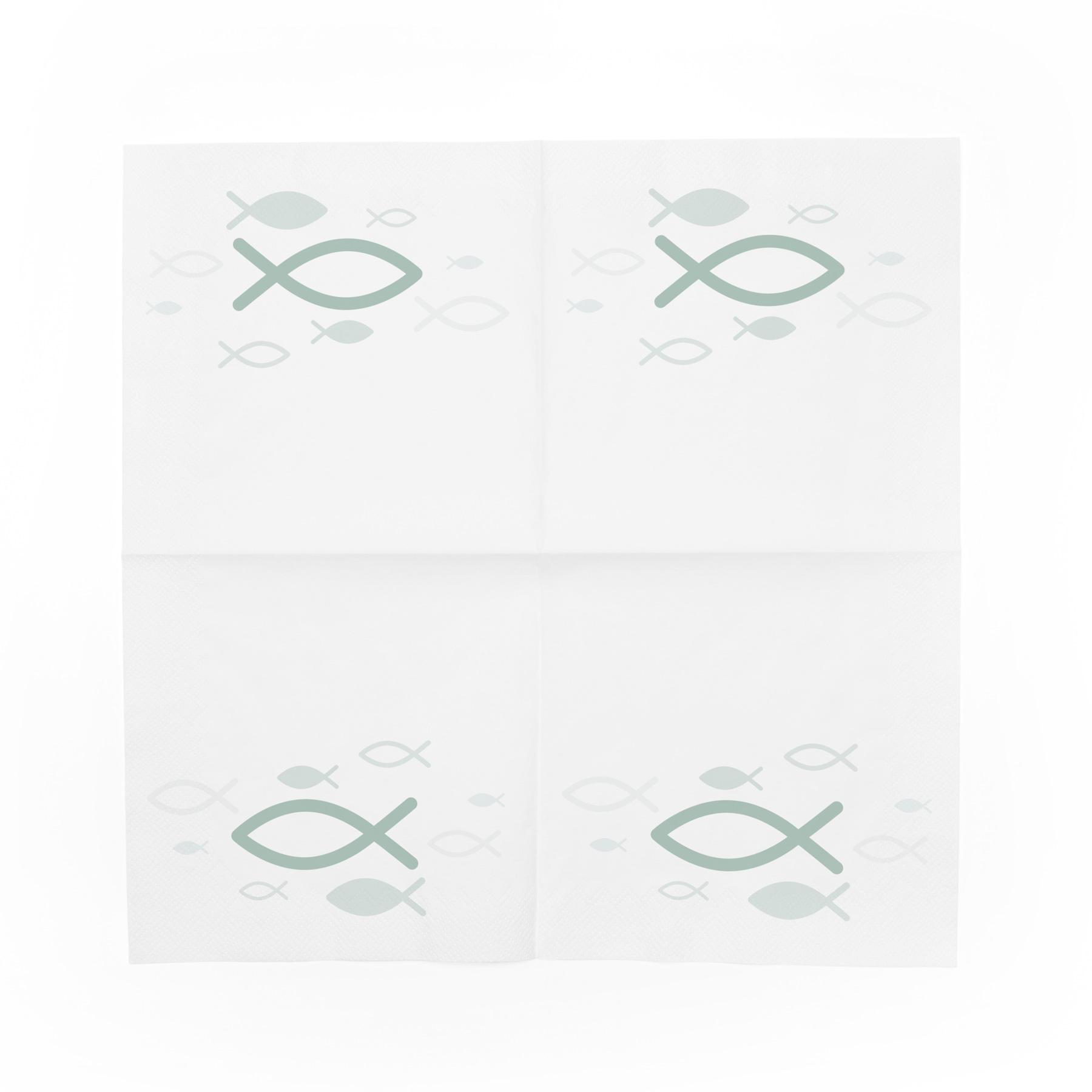 itenga Servietten Fisch WEI� Eukalyptus 30 x 30 cm 3-lag...