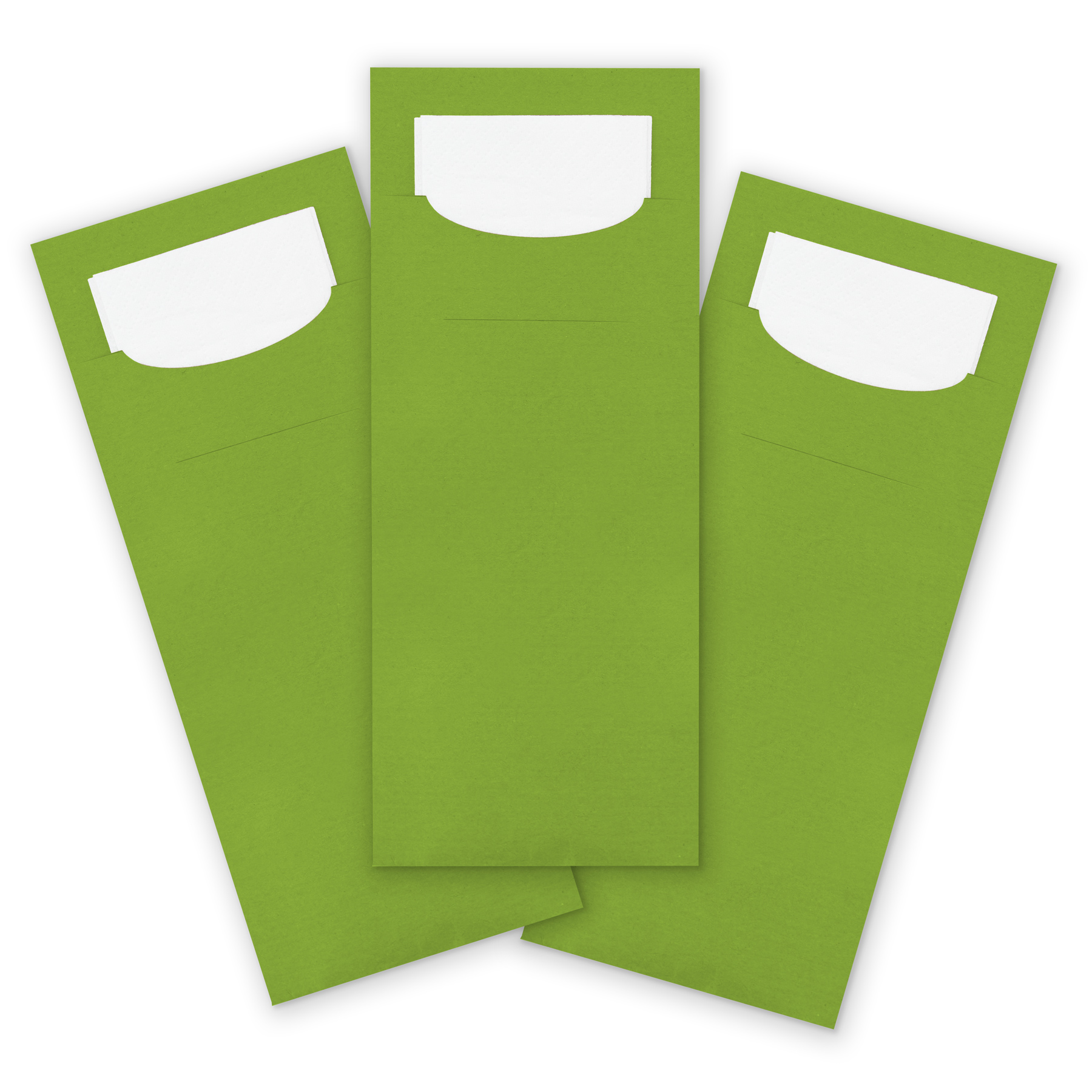 itenga 24x Bestecktasche aus Papier FR�HLINGSGR�N Einweg...