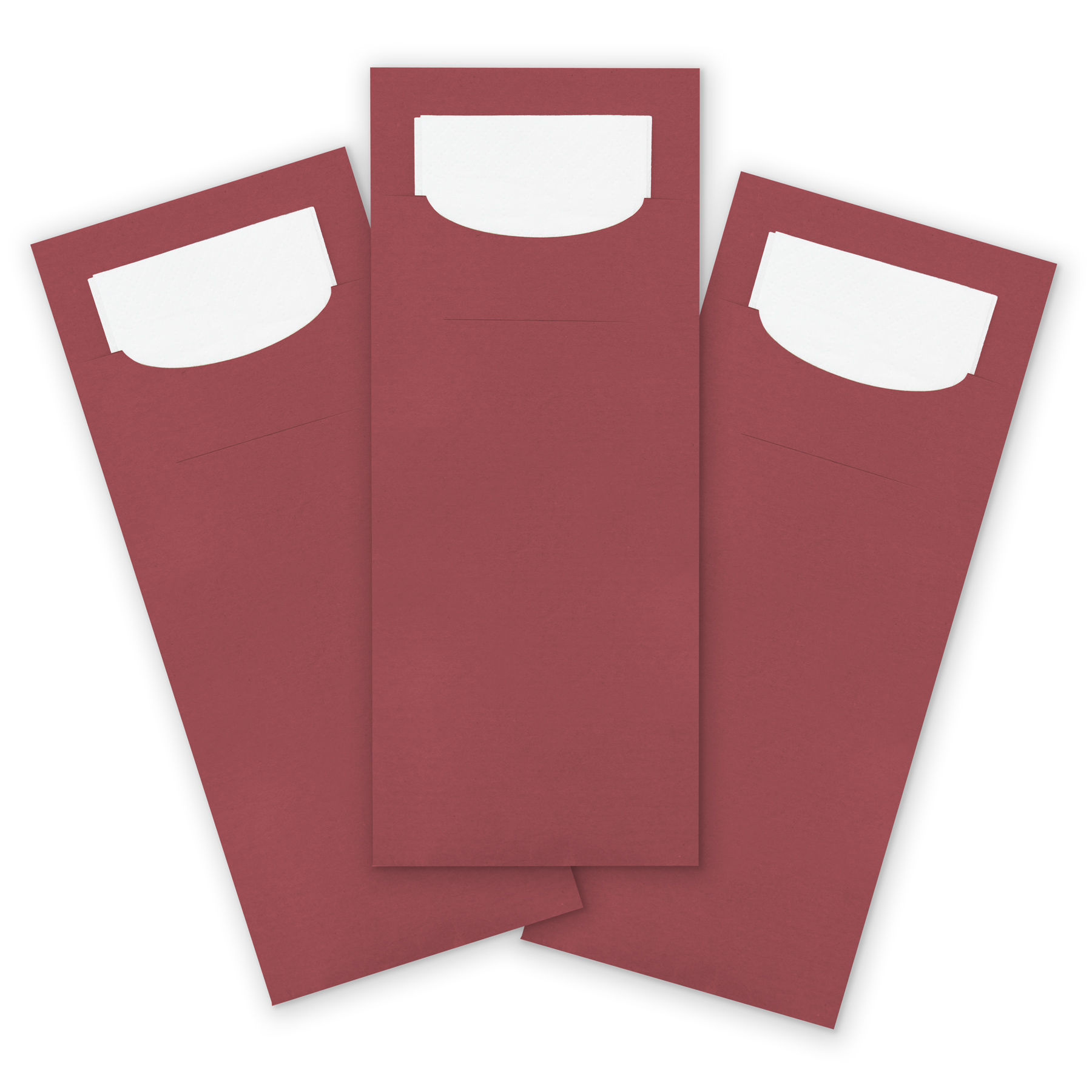itenga 24x Bestecktasche / Pochetten Bordeaux mit Serviette
