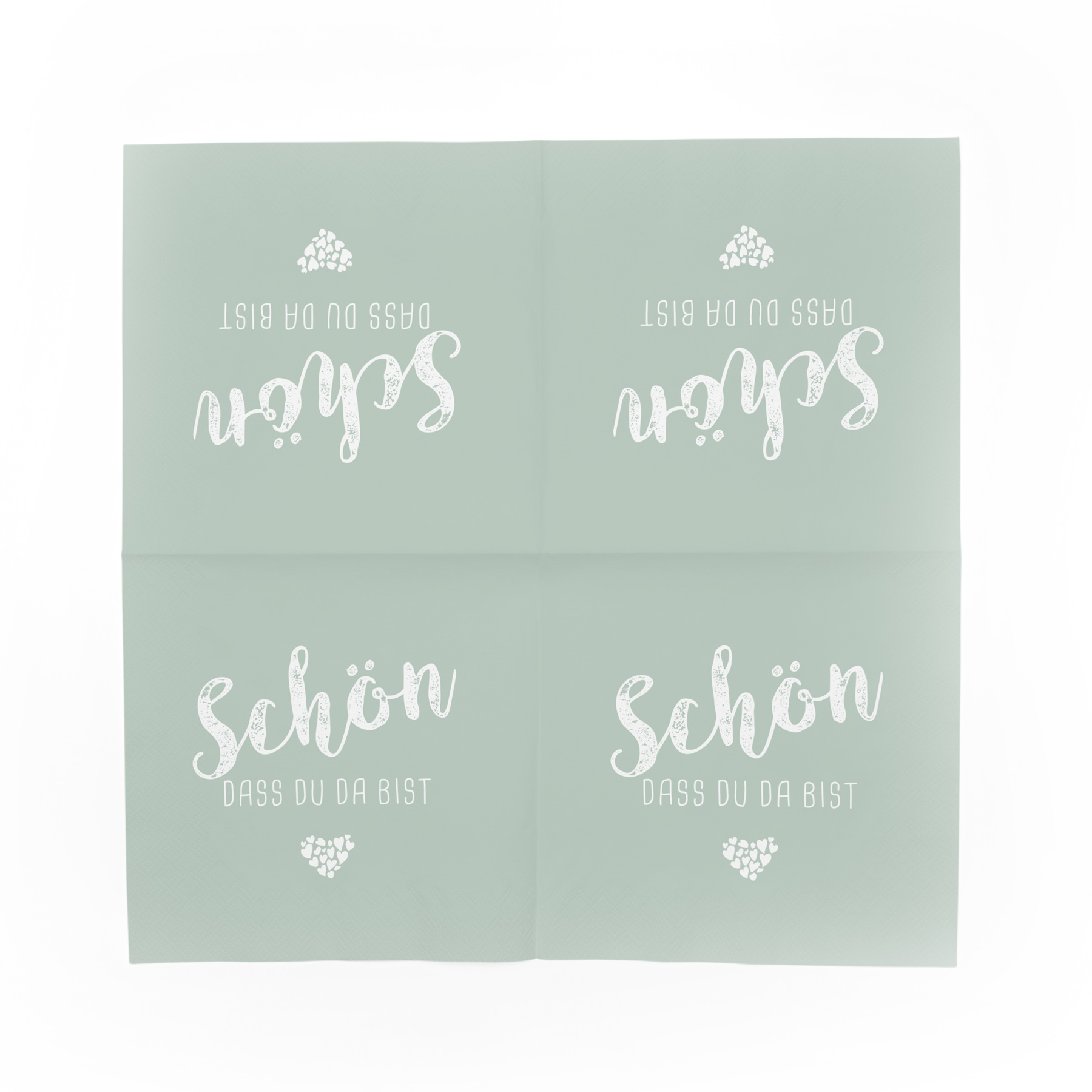 itenga 6x Windlicht + 40x Servietten - Sch�n dass du da ...