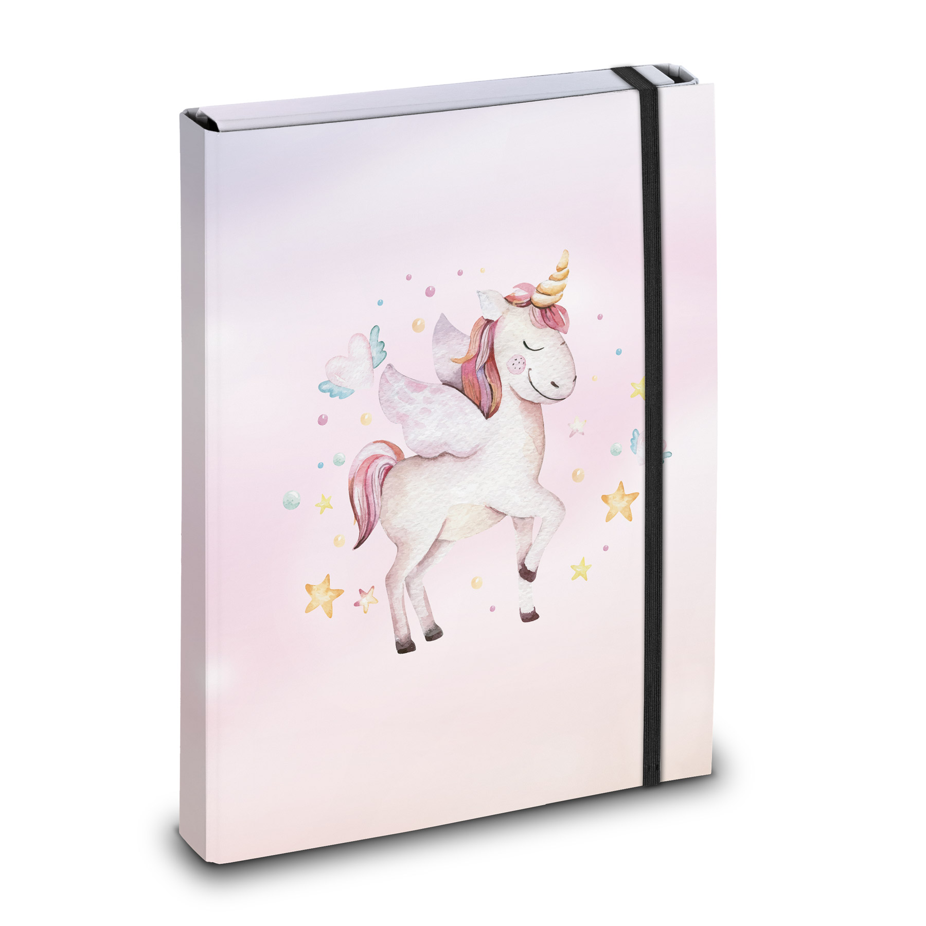 itenga Heftbox Motiv Einhorn Wasserfarben DIN A4, Innen-...